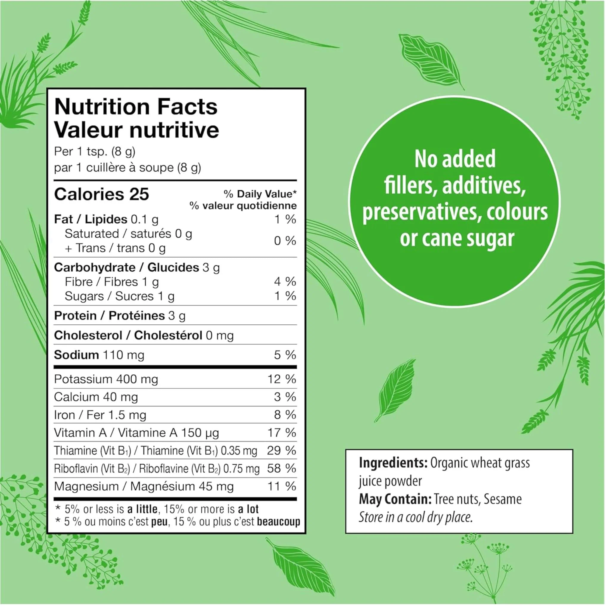 Organic Traditions Organic Wheat Grass Juice Powder, 100% Raw Juice from Young Wheat Grass, No Grass Fillers, 150g - Image 3