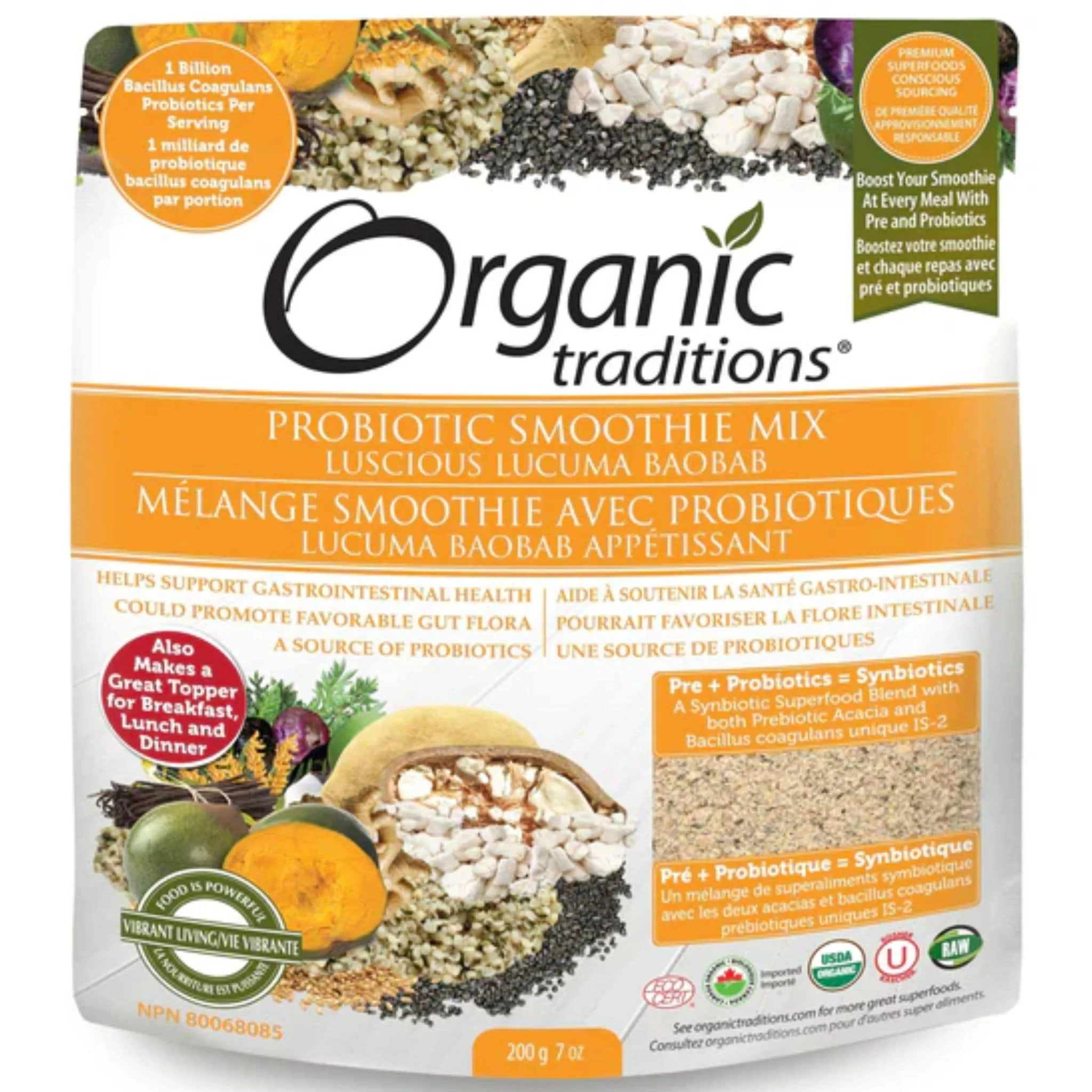 Organic Traditions Probiotic Smoothie Mix, 200g - Image 3