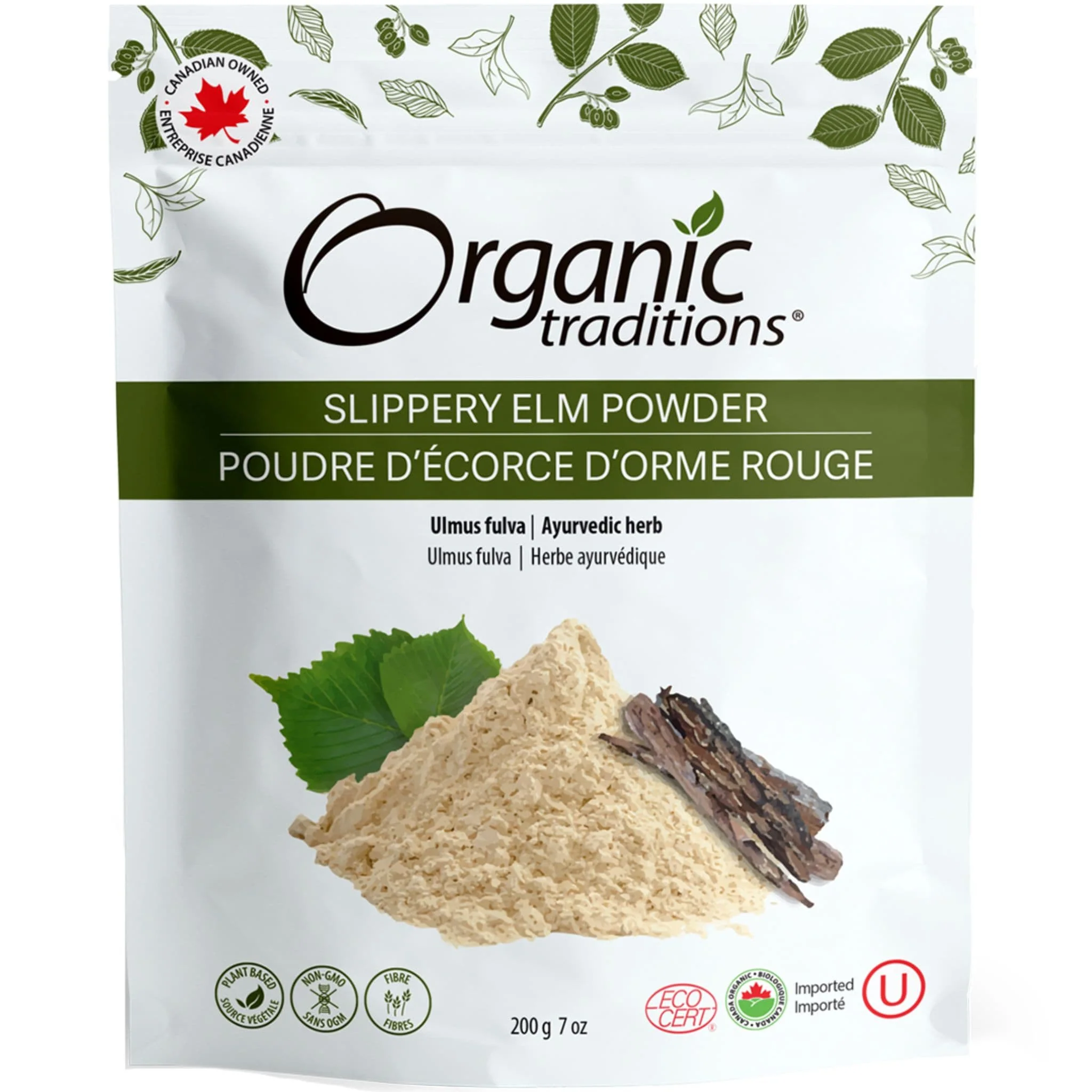 Organic Traditions Slippery Elm Bark Powder, 200g