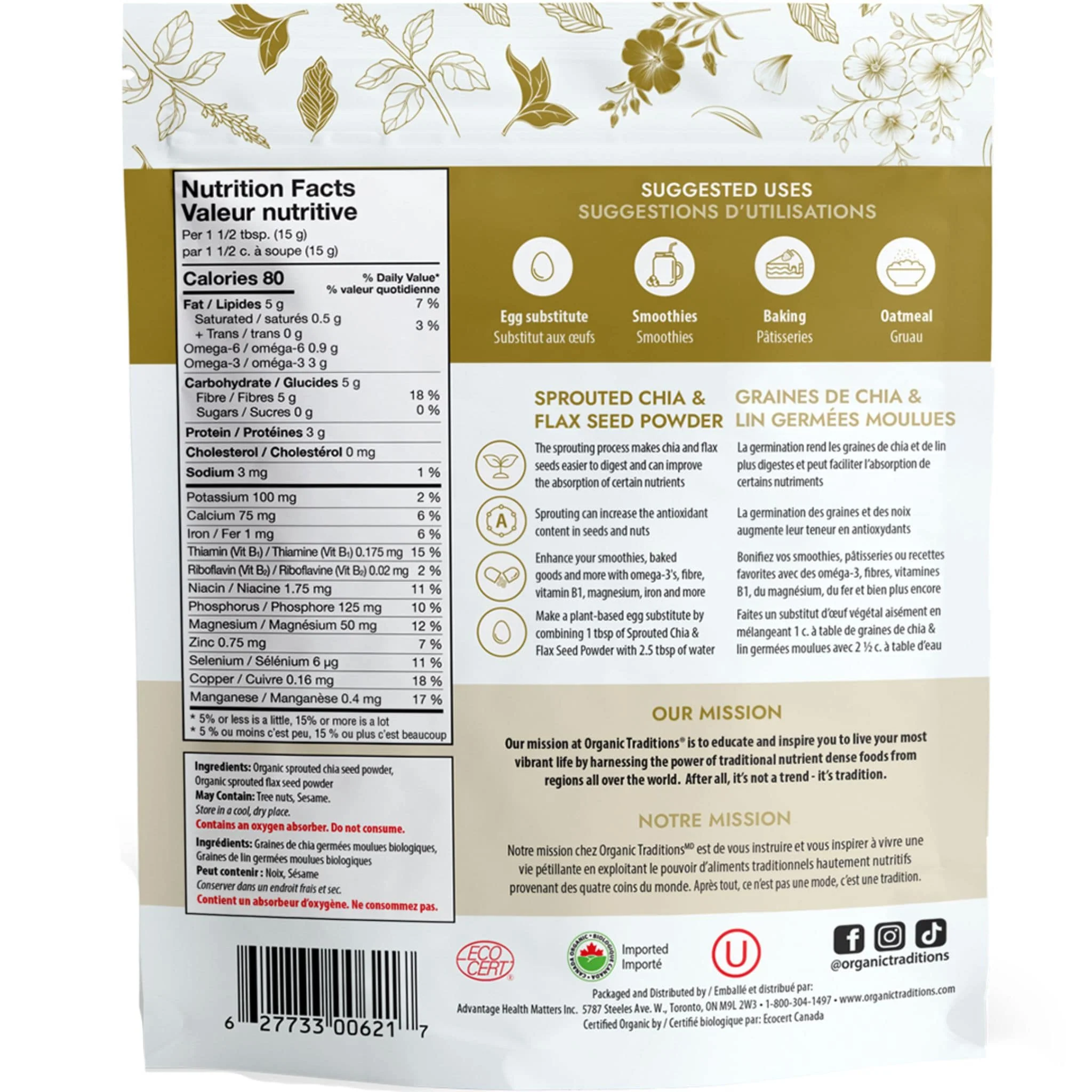 Organic Traditions Sprouted Chia/Flax - Image 2