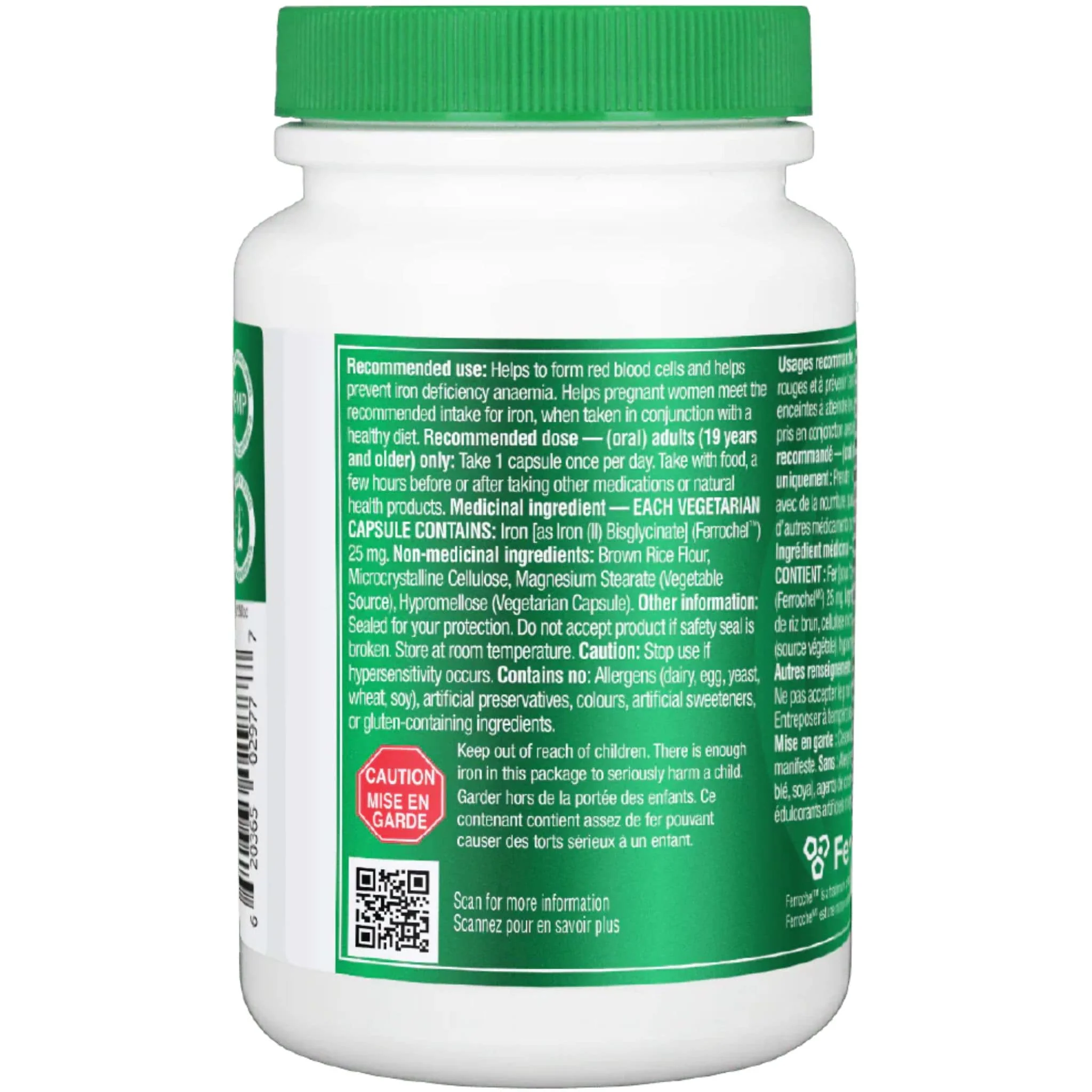 Organika Absolute Iron 25mg (Iron Bisglycinate), 120 Capsules (New!) - Image 3
