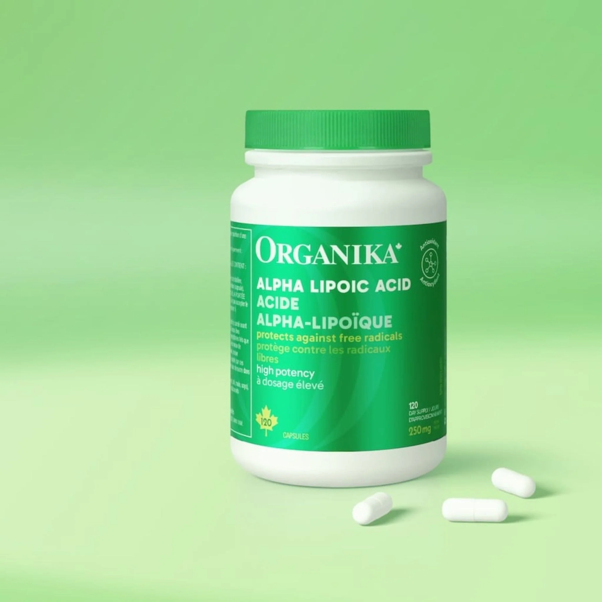 Organika Alpha Lipoic Acid, High Potency ALA 250mg, 120 Capsules - Image 7