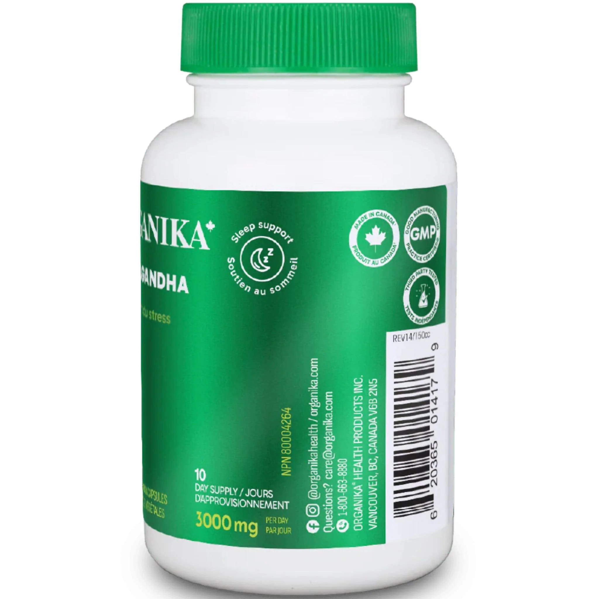 Organika Ashwaganda, 500mg, 60 Vegetarian Capsules - Image 4