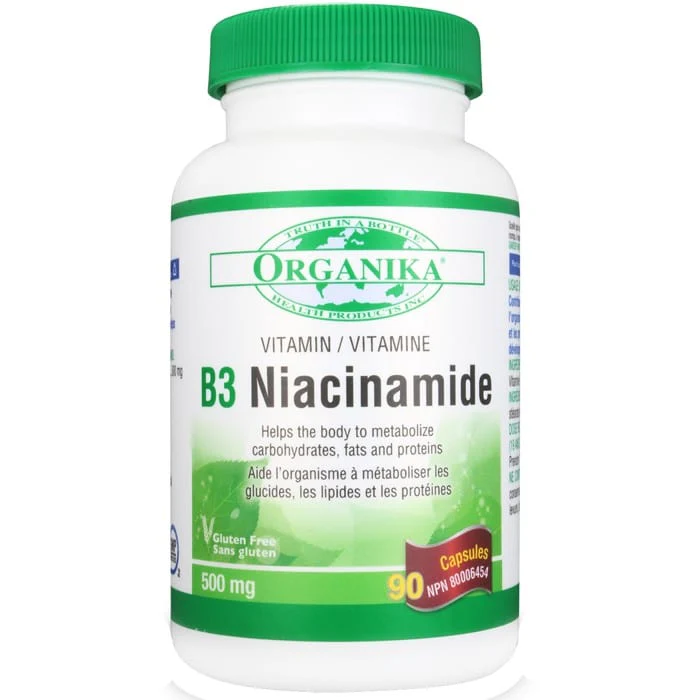 Organika B3 Niacinamide 500mg, 90 Capsules - Image 2
