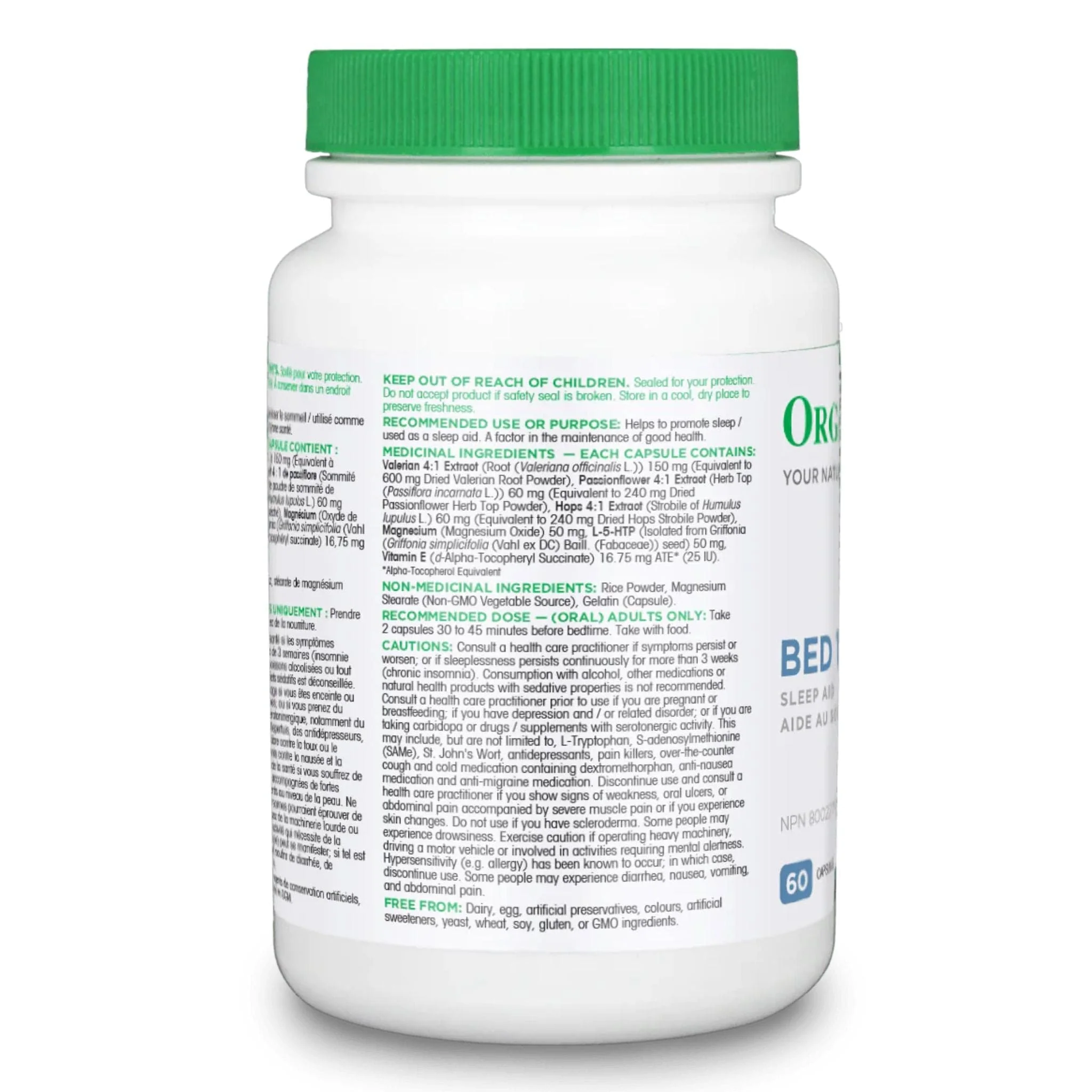 Organika Bed Time Sleep Aid, 60 Capsules - Image 2
