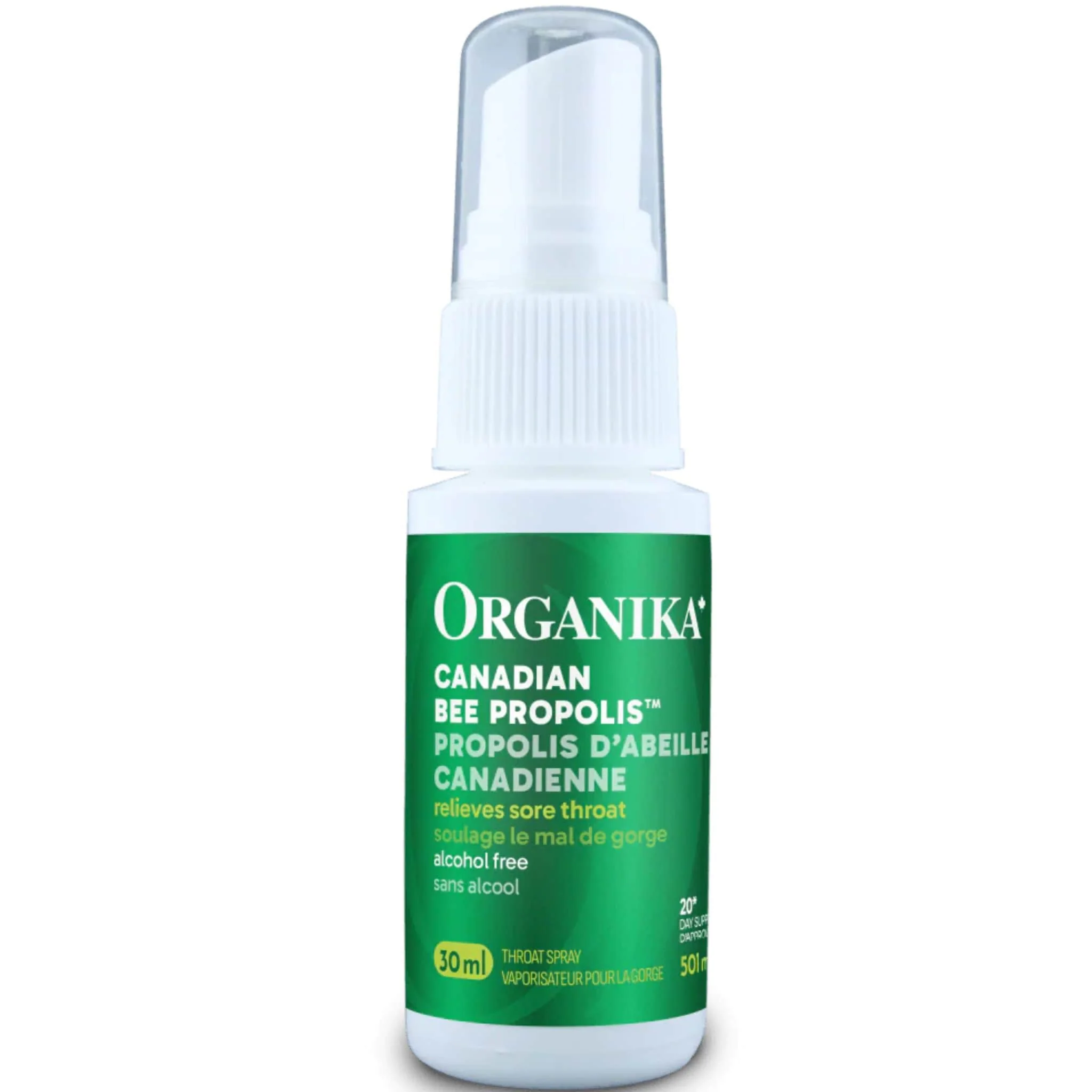 Organika Bee Propolis Throat Spray Alcohol Free, Canadian Sourced, 30ml