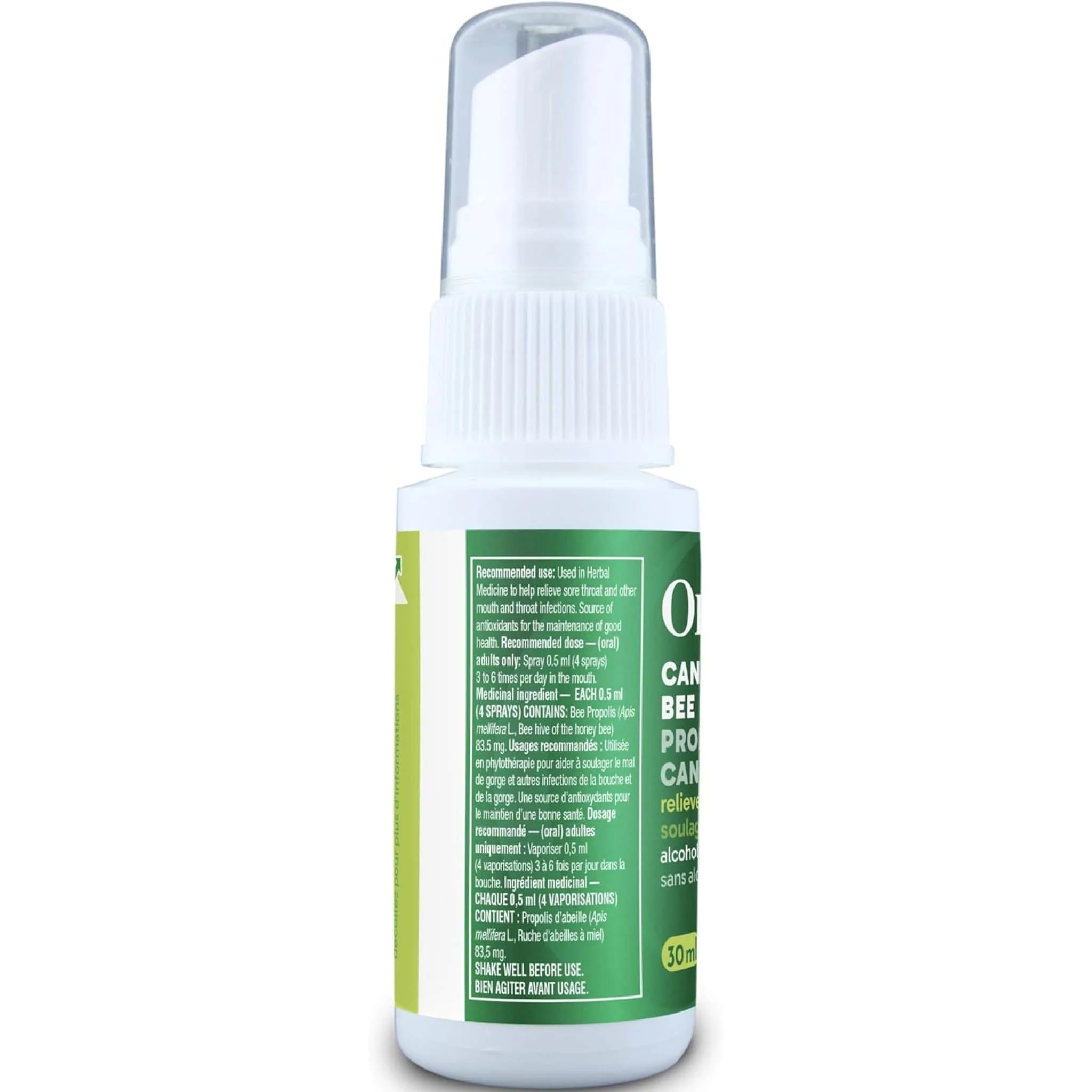Organika Bee Propolis Throat Spray Alcohol Free, Canadian Sourced, 30ml - Image 2