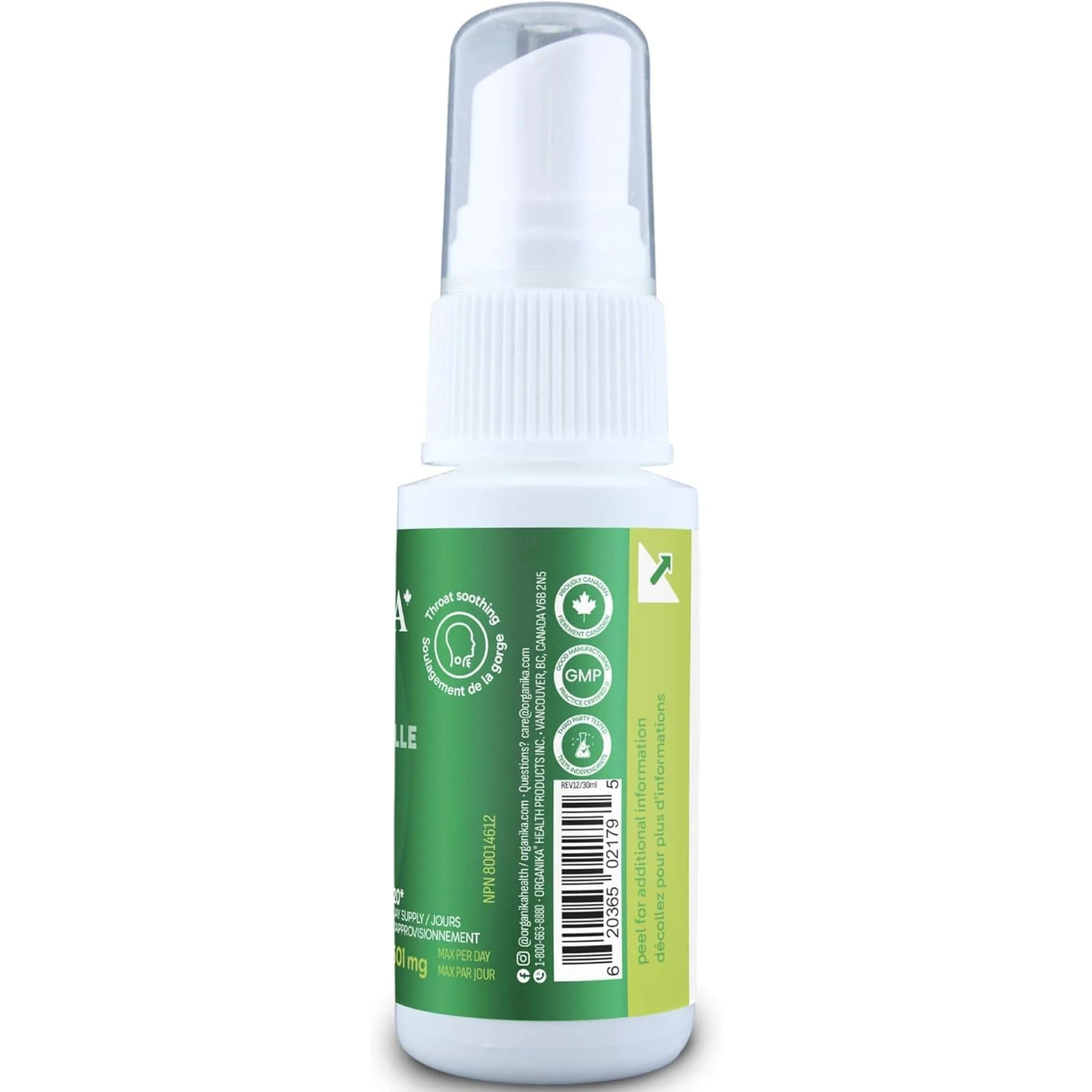 Organika Bee Propolis Throat Spray Alcohol Free, Canadian Sourced, 30ml - Image 3