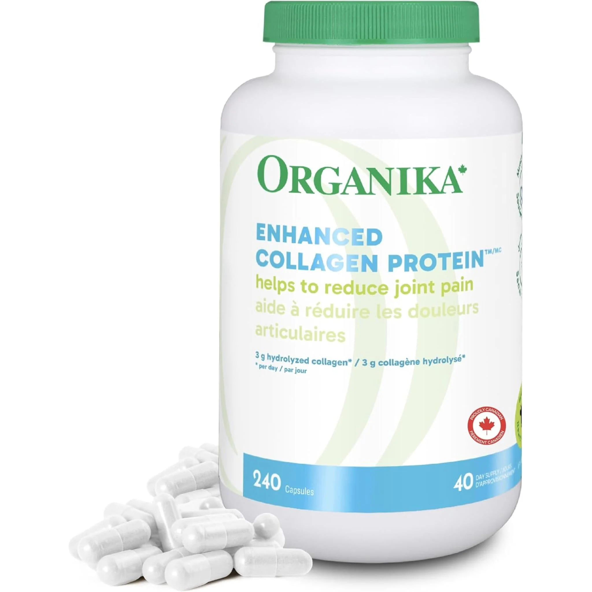 Organika Bovine Collagen Capsules 500mg, 240 Capsules - Image 2