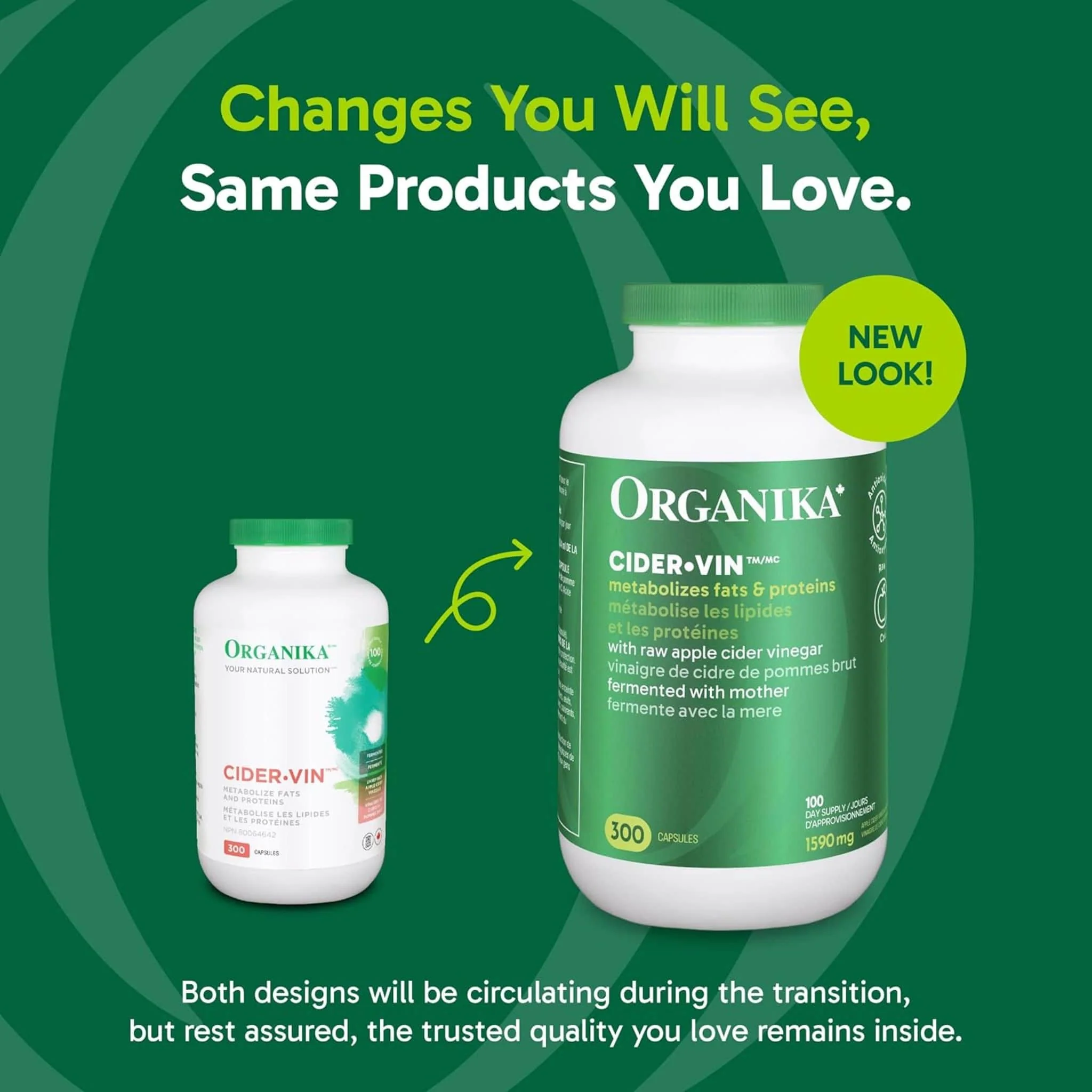 Organika Cider Vin Unrefined Apple Cider Vinegar 530mg Capsules - Image 5