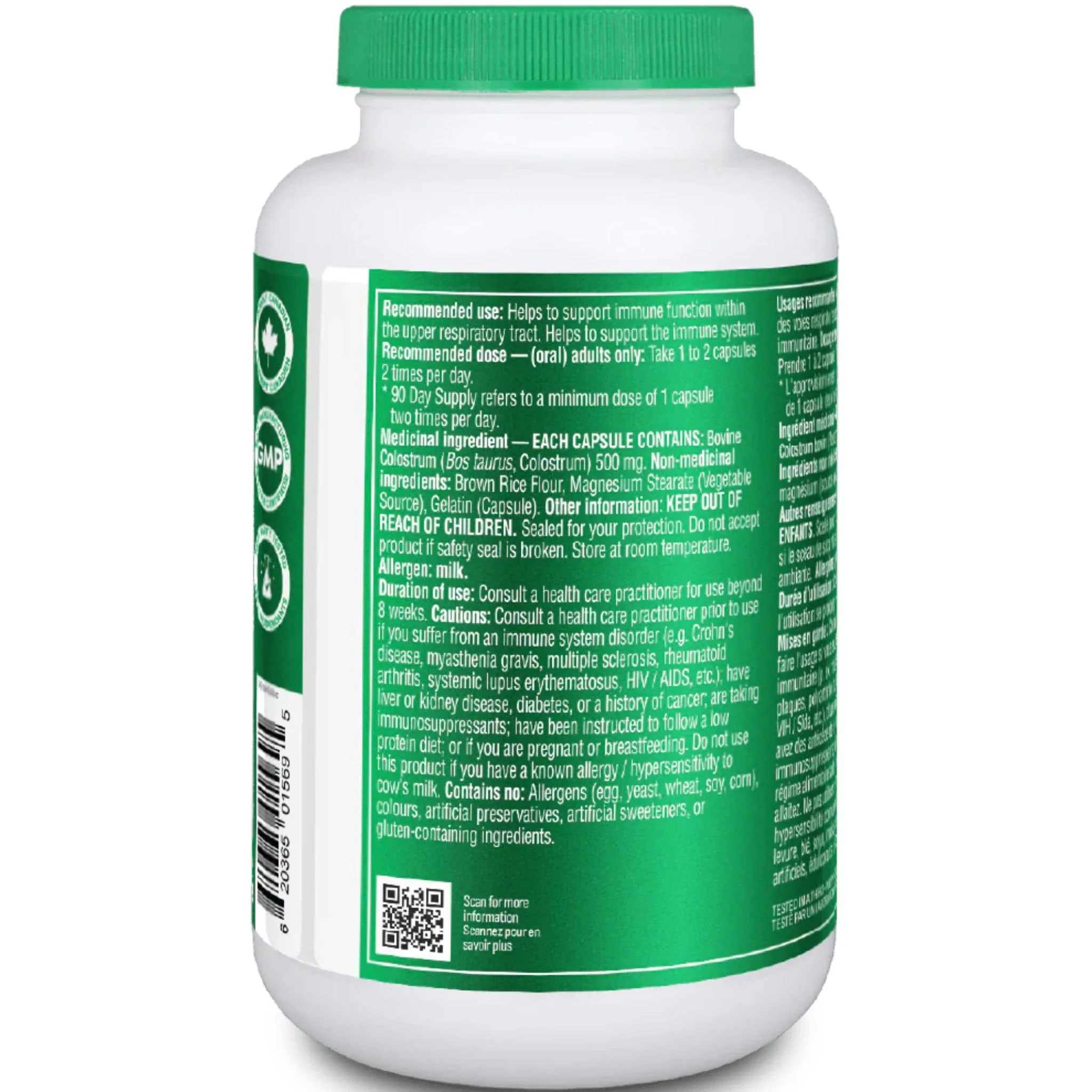 Organika Colostrum, Bovine, 500mg Capsules - Image 4