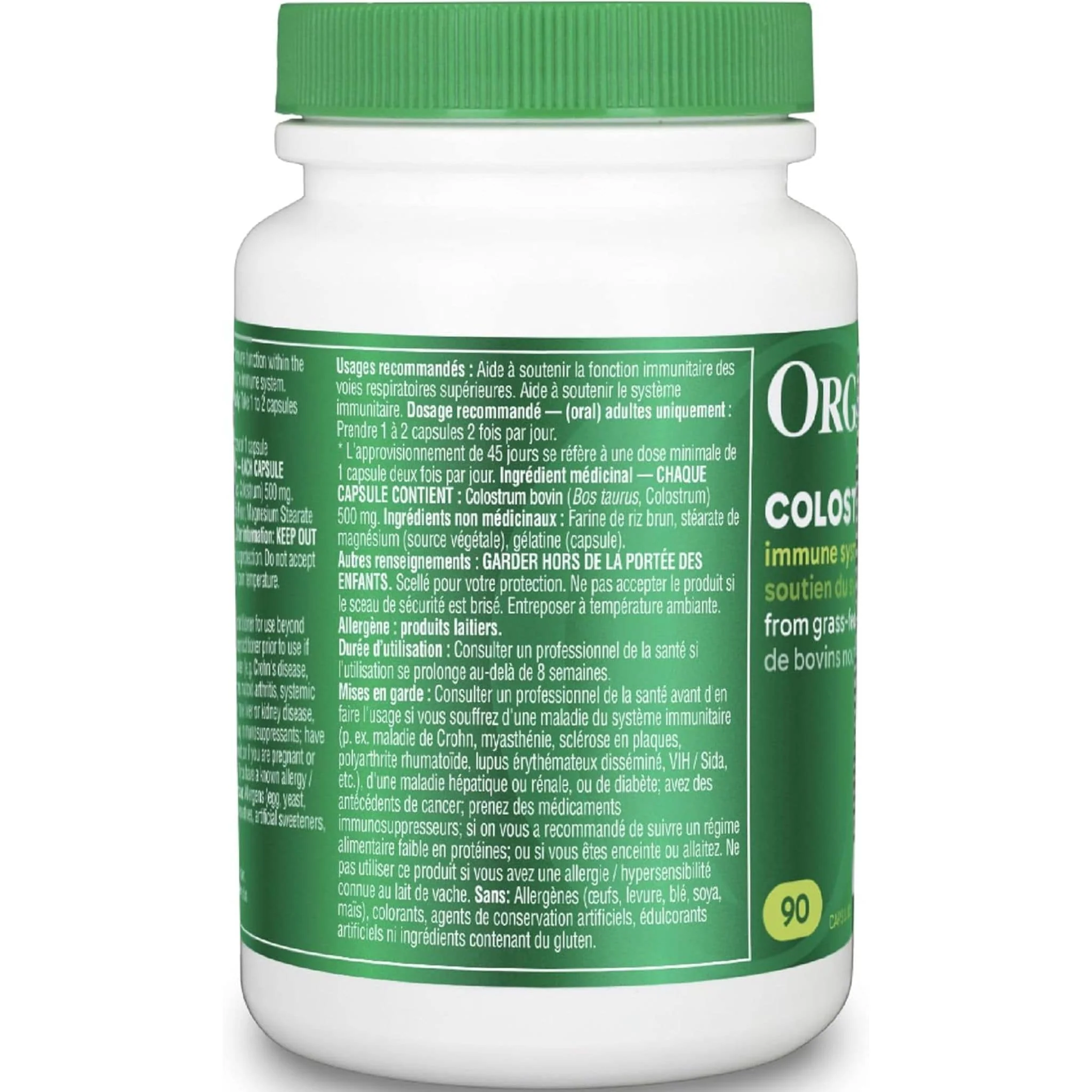 Organika Colostrum, Bovine, 500mg Capsules - Image 8