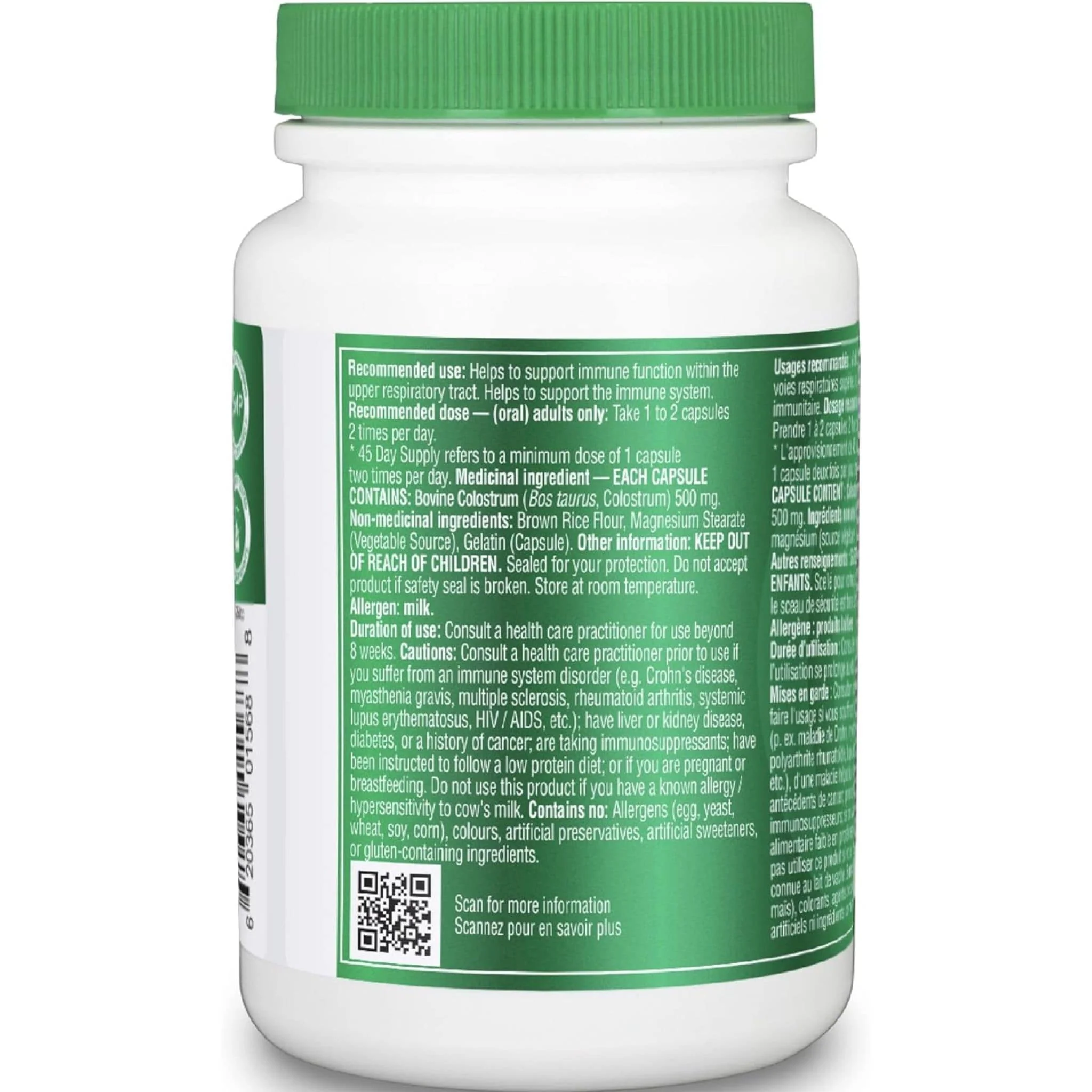 Organika Colostrum, Bovine, 500mg Capsules - Image 9
