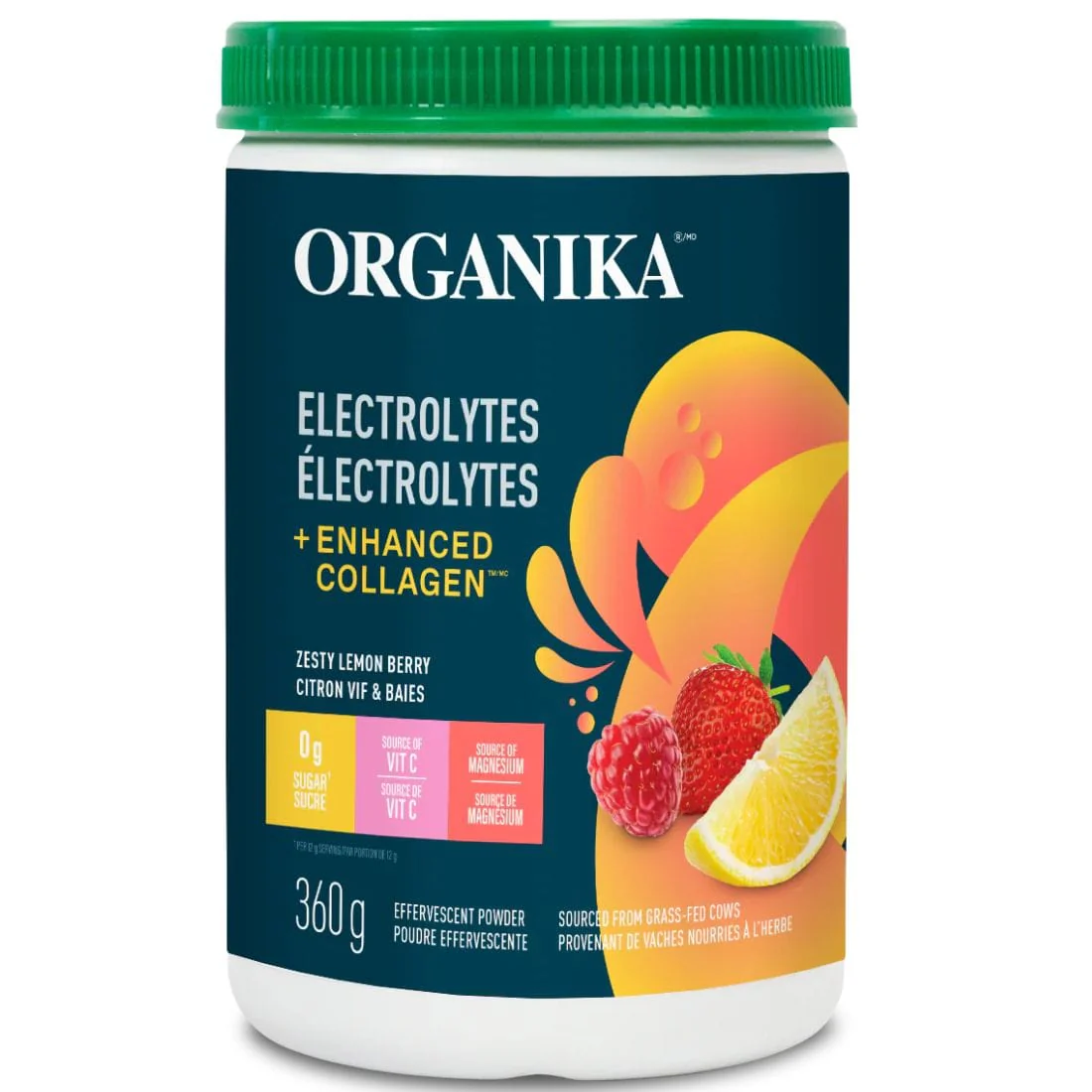 Organika Electrolytes + Enhanced Collagen, Replenishment and Post Workout Drink, 360g - Image 3