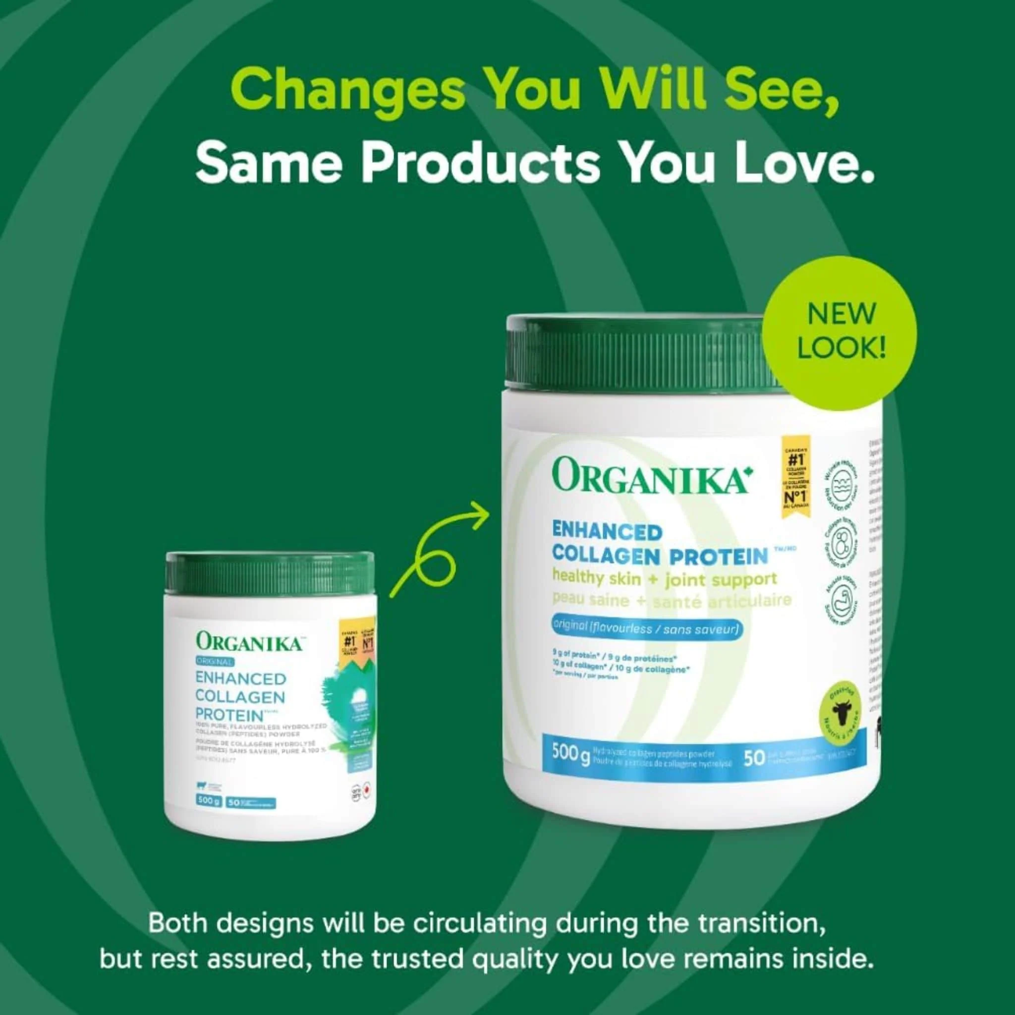 Organika Enhanced Collagen Powder (100% flavourless hydrolyzed collagen peptides), 250-500g - Image 11