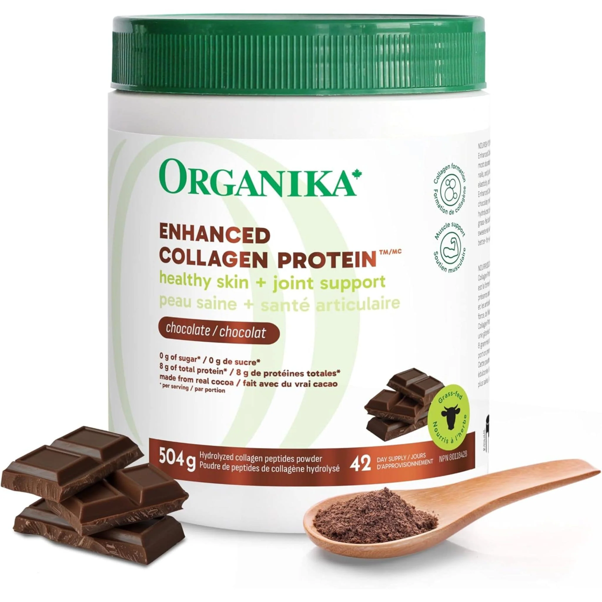 Organika Enhanced Collagen Powder (100% flavourless hydrolyzed collagen peptides), 250-500g - Image 13