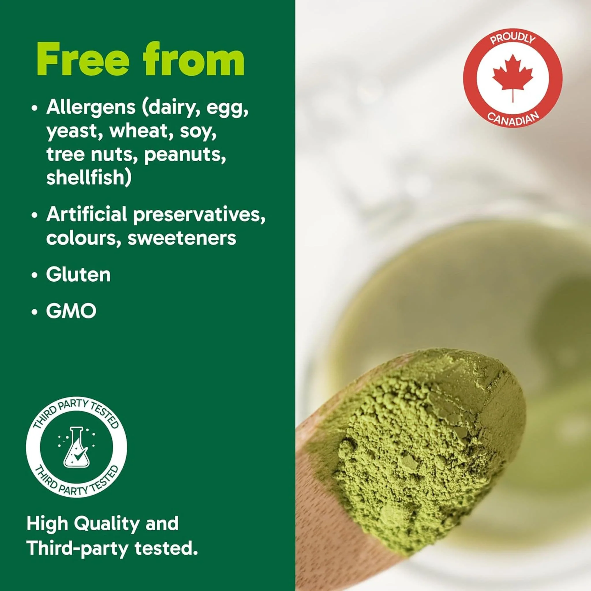 Organika Enhanced Collagen with Organic Matcha Powder (Flavourless Hydrolyzed Collagen Peptides), 250g - Image 8