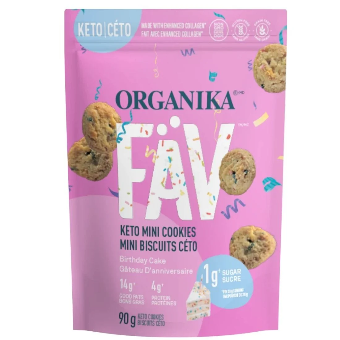 Organika FAV Keto Mini Cookies With Collagen (Gluten and Grain Free) - Image 2