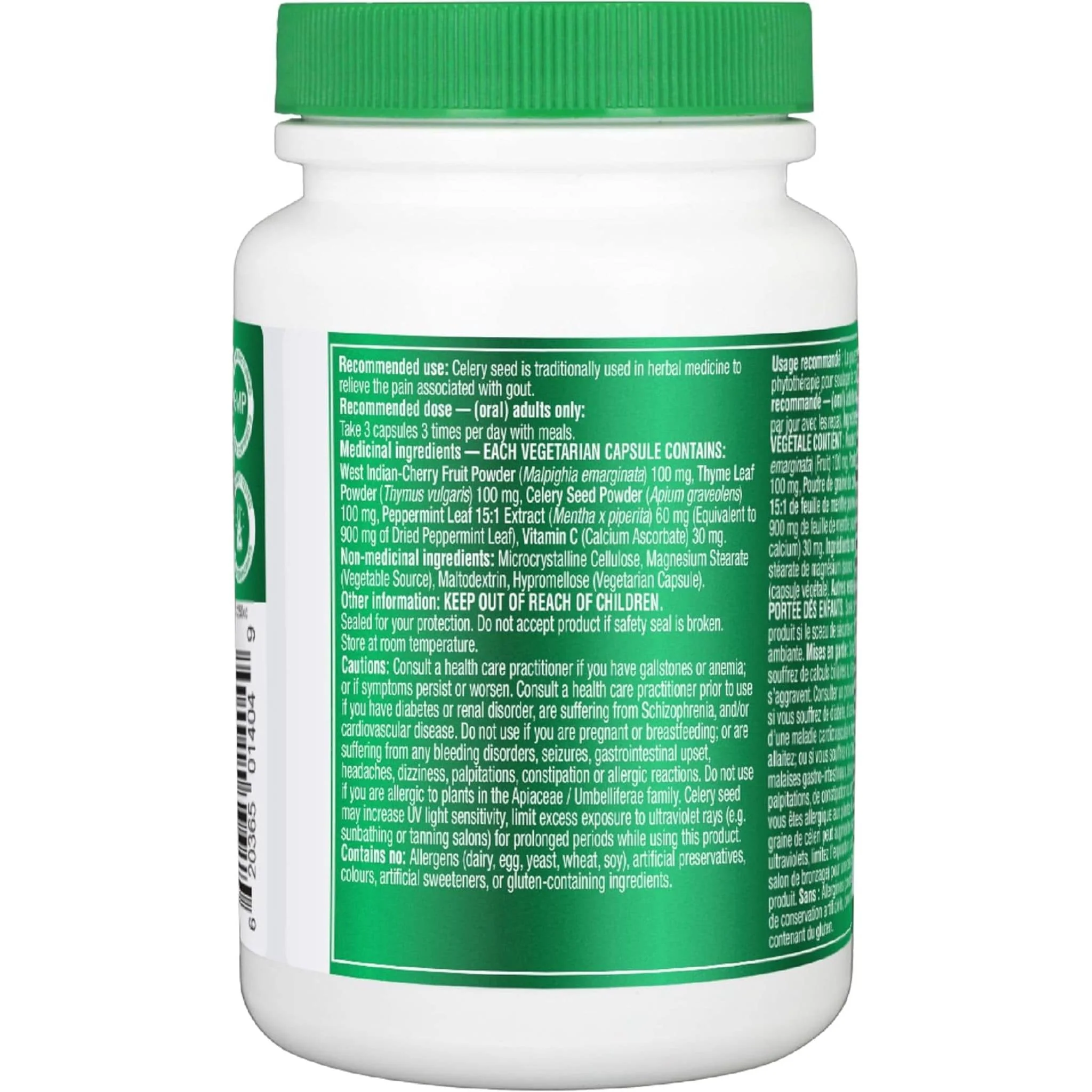 Organika Goutrin for Gout Pain Relief, 120 Vegetarian Capsules - Image 4