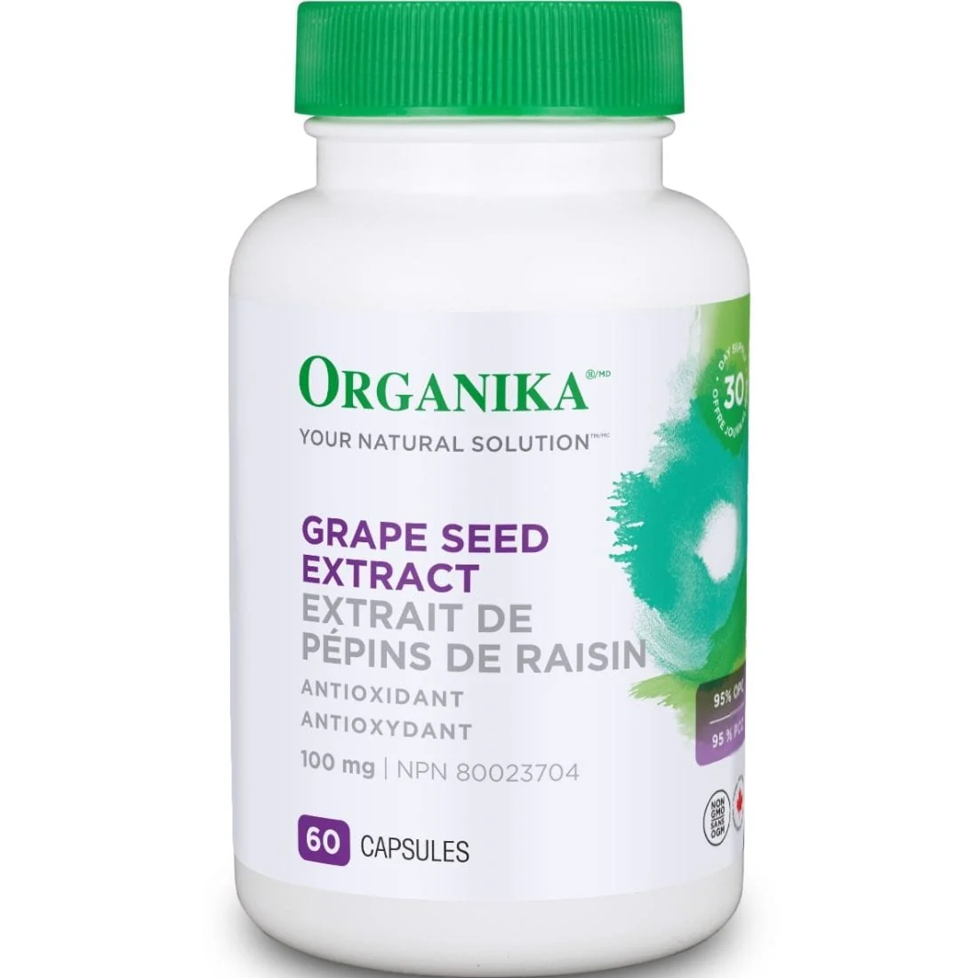 Organika Grape Seed Extract (High Potency 95% OPC), 100mg - Image 2