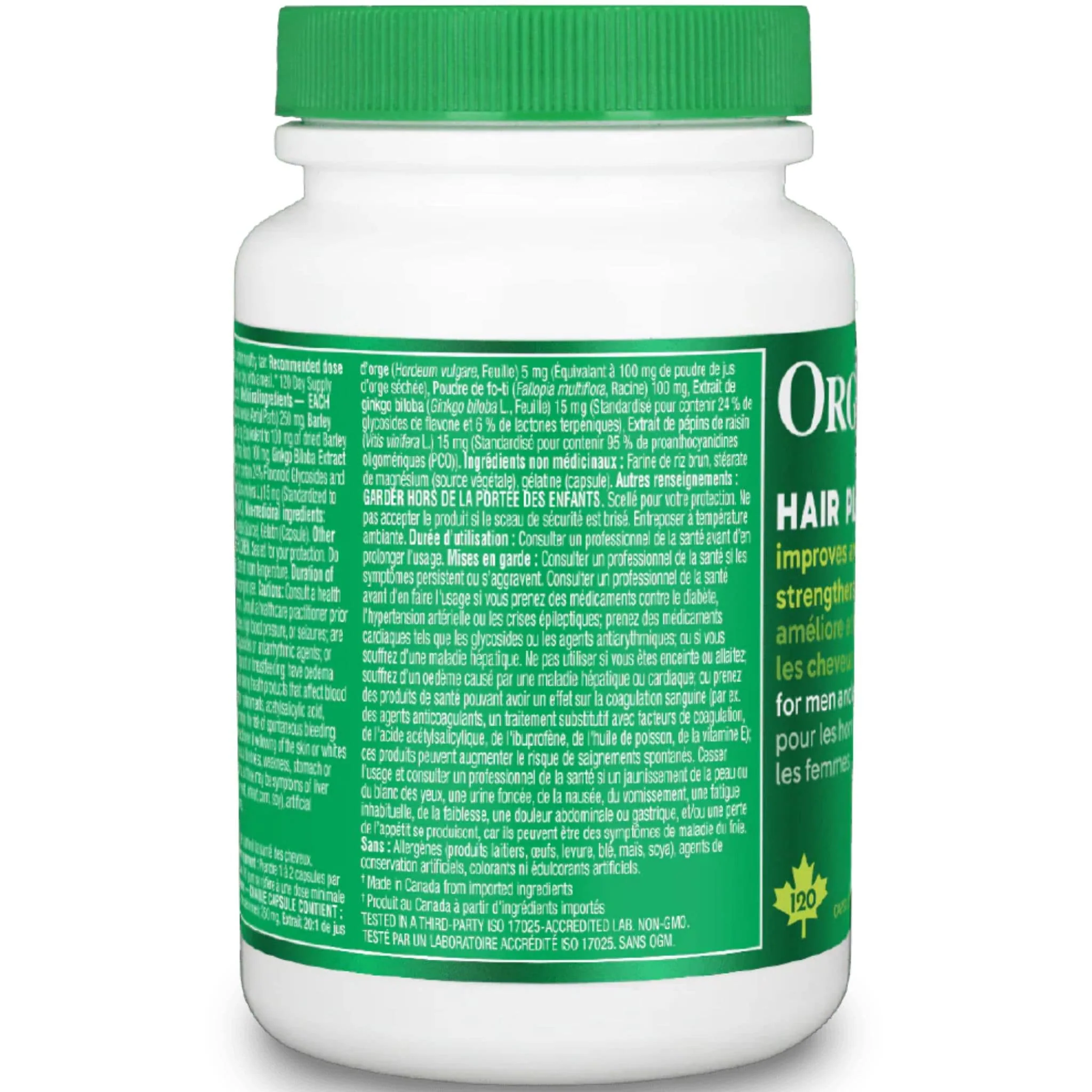 Organika Hair Plus, 480mg - Image 3