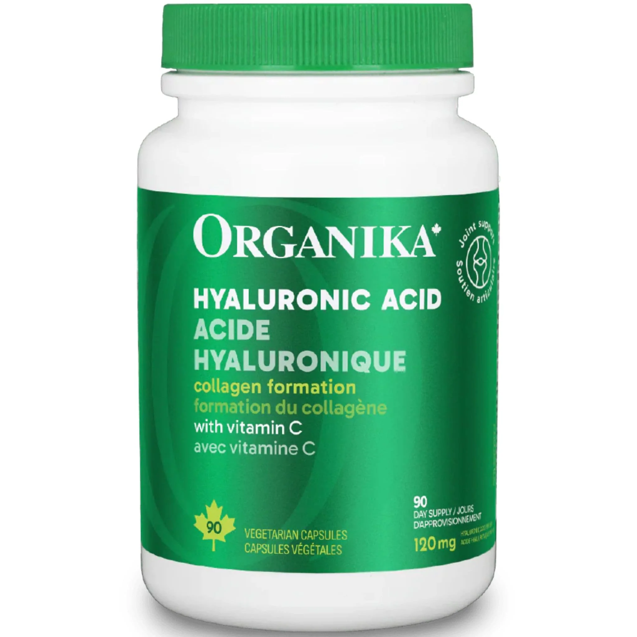Organika Hyaluronic Acid with Vitamin C, 90 Capsules