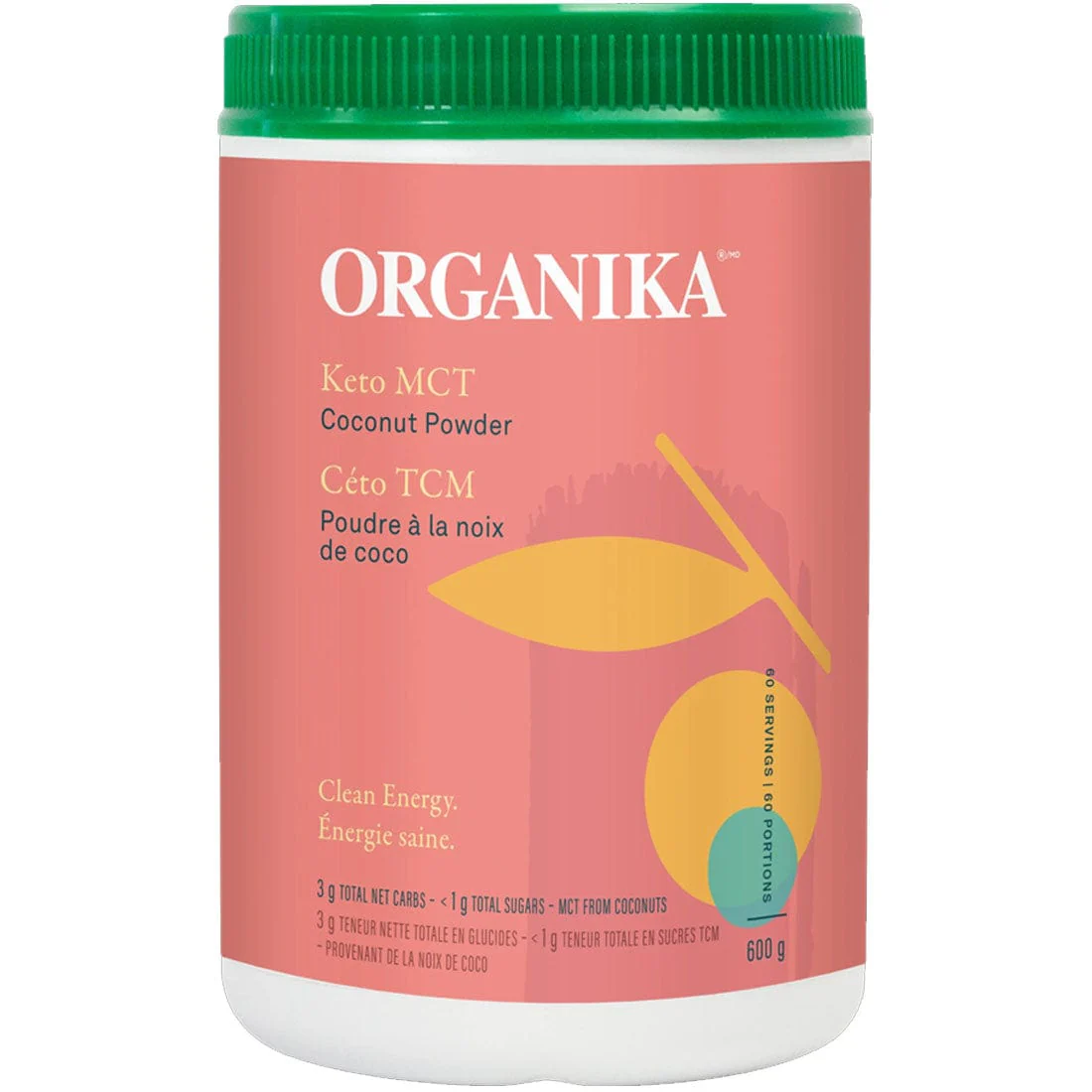 Organika Keto MCT Coconut Powder (MCT Oil and Prebiotic Fibre Powder), 600g - Image 2