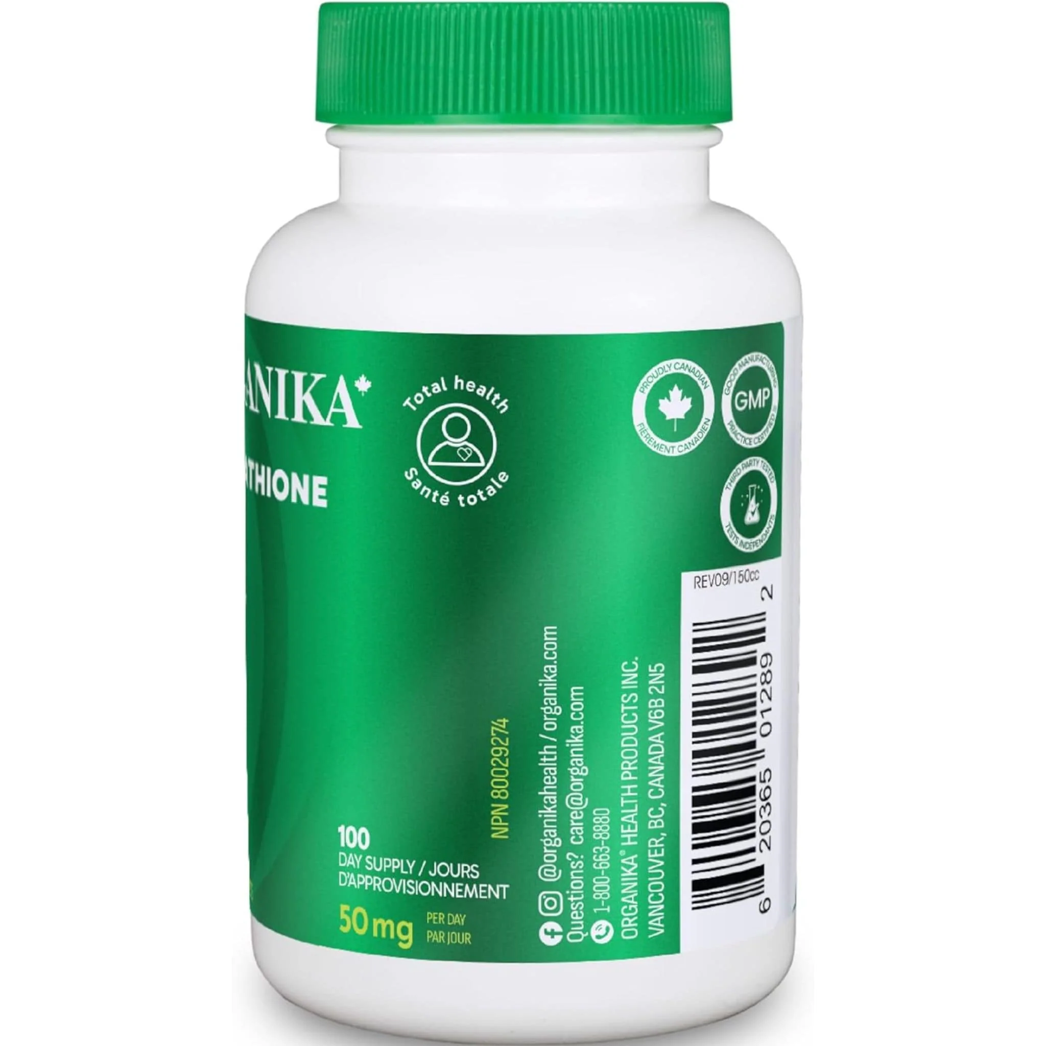 Organika L-Glutathione 50mg, Reduced, 100 Capsules - Image 8