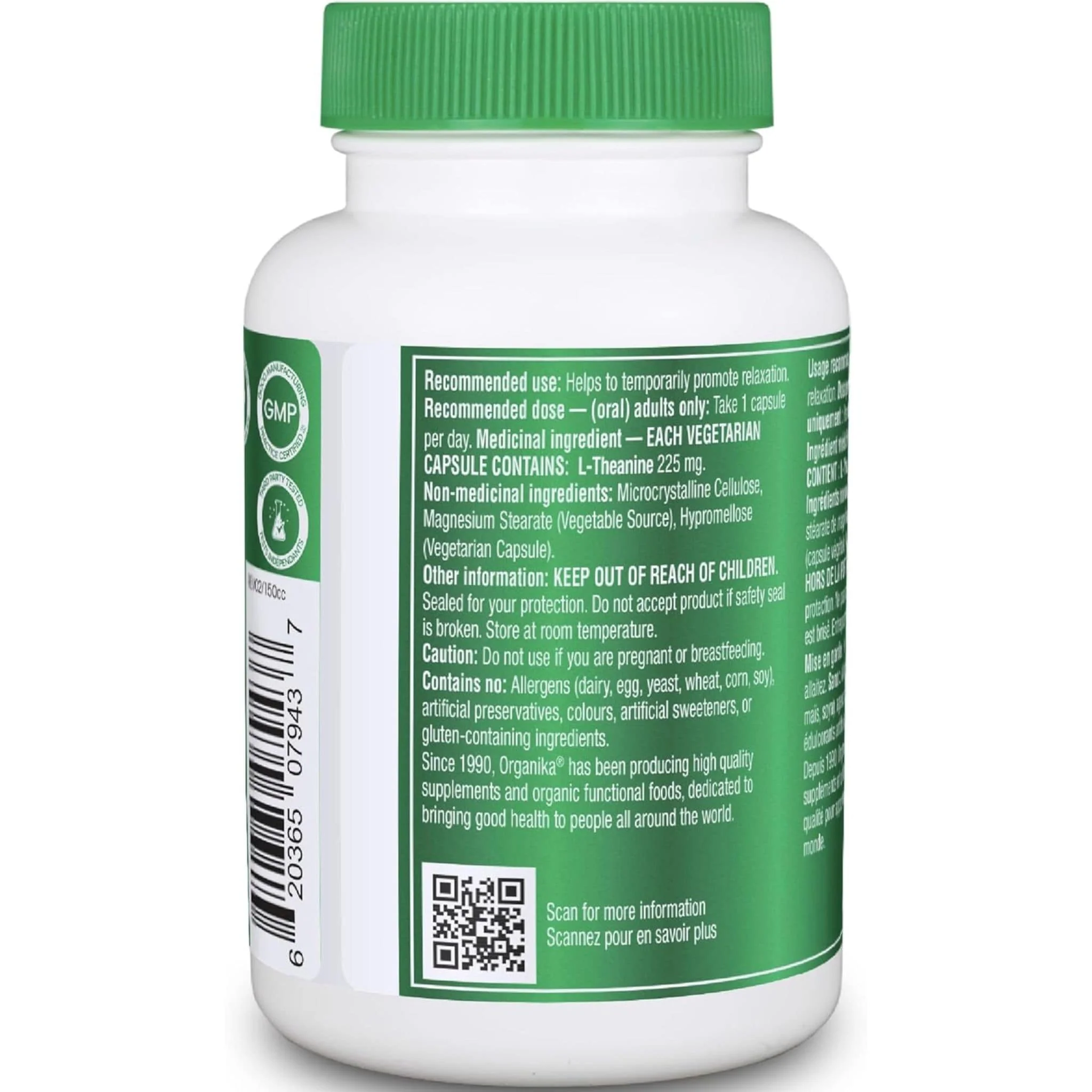 Organika L-Theanine 225mg - Image 10