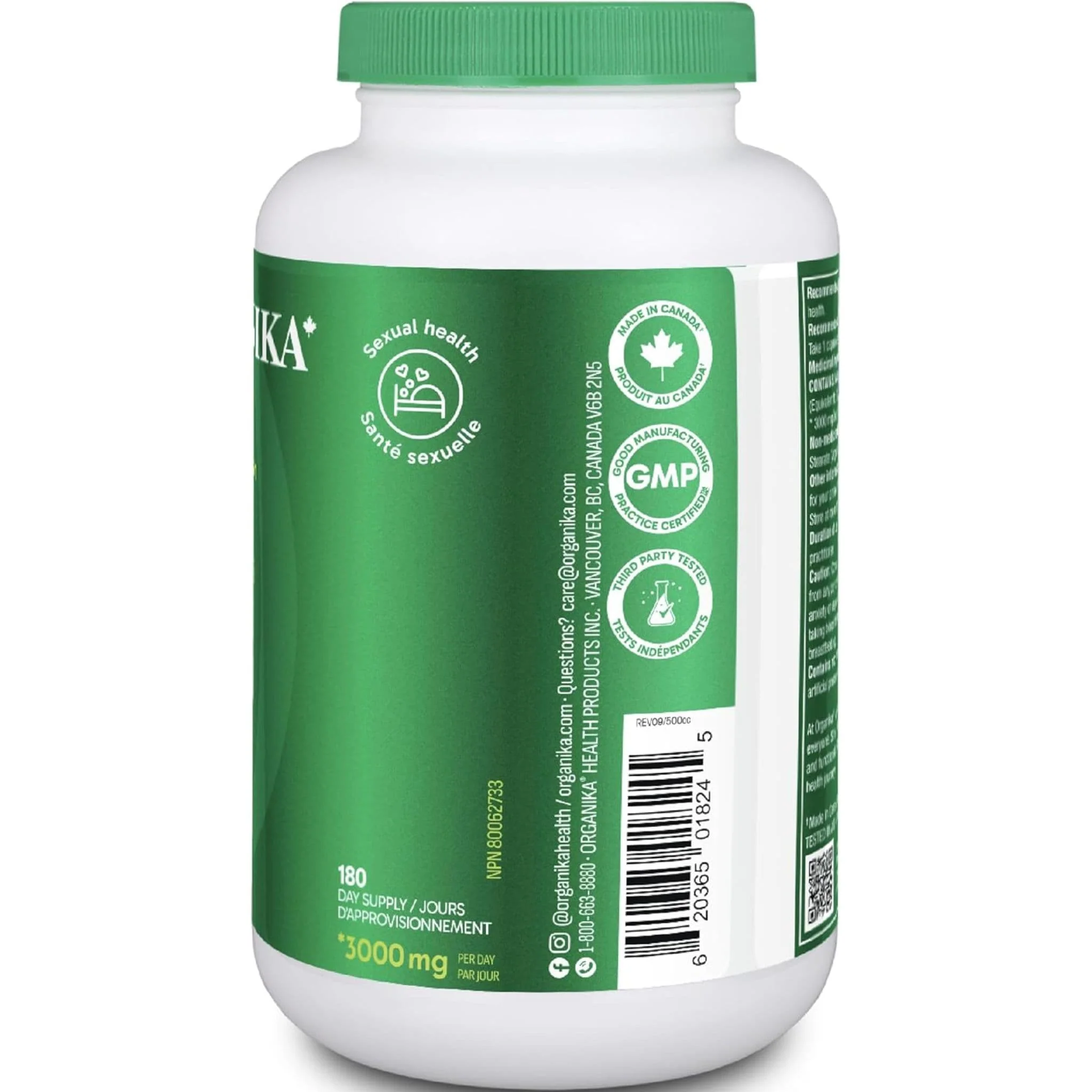 Organika Maca 750mg, 180 Vcaps - Image 3
