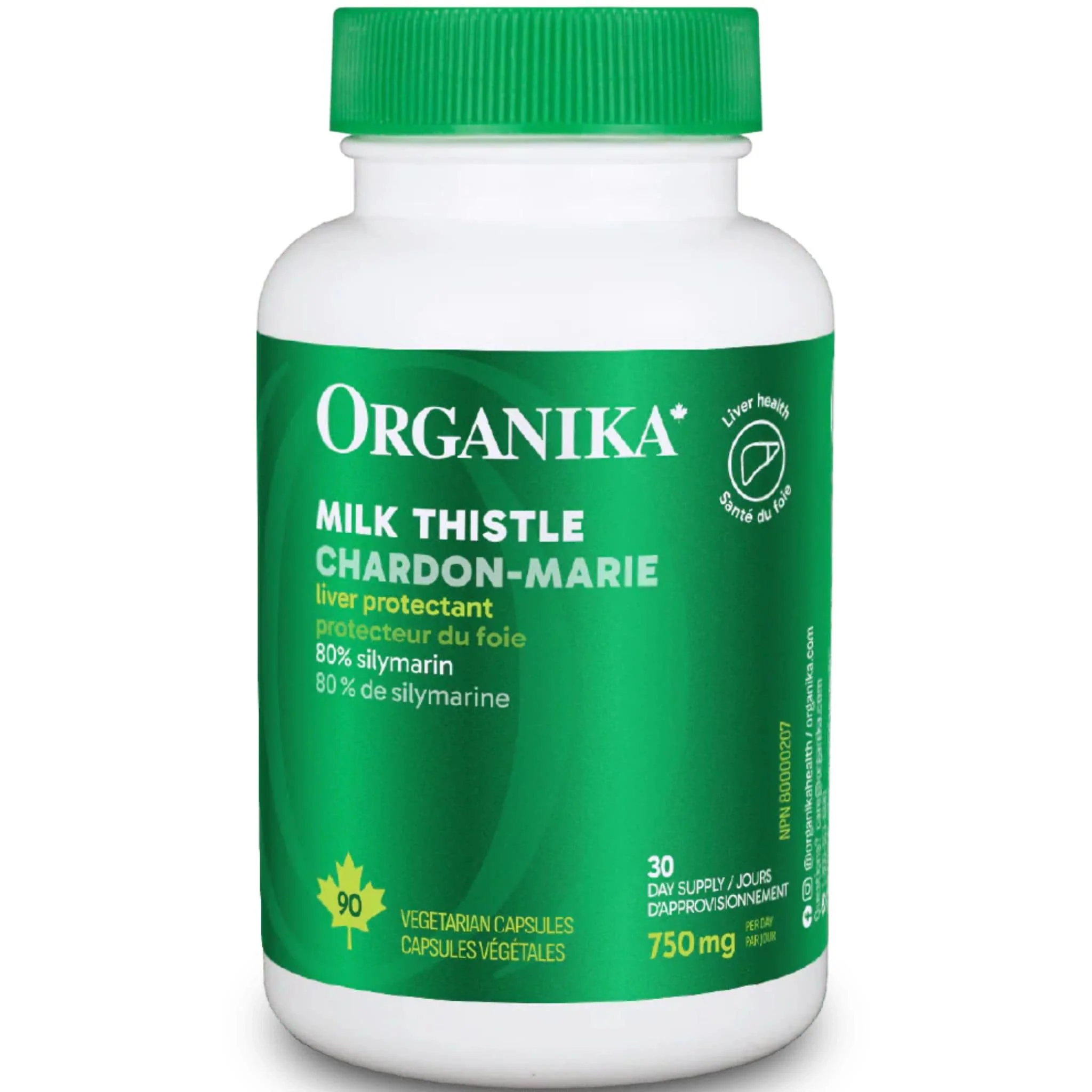 Organika Milk Thistle 250mg Capsules