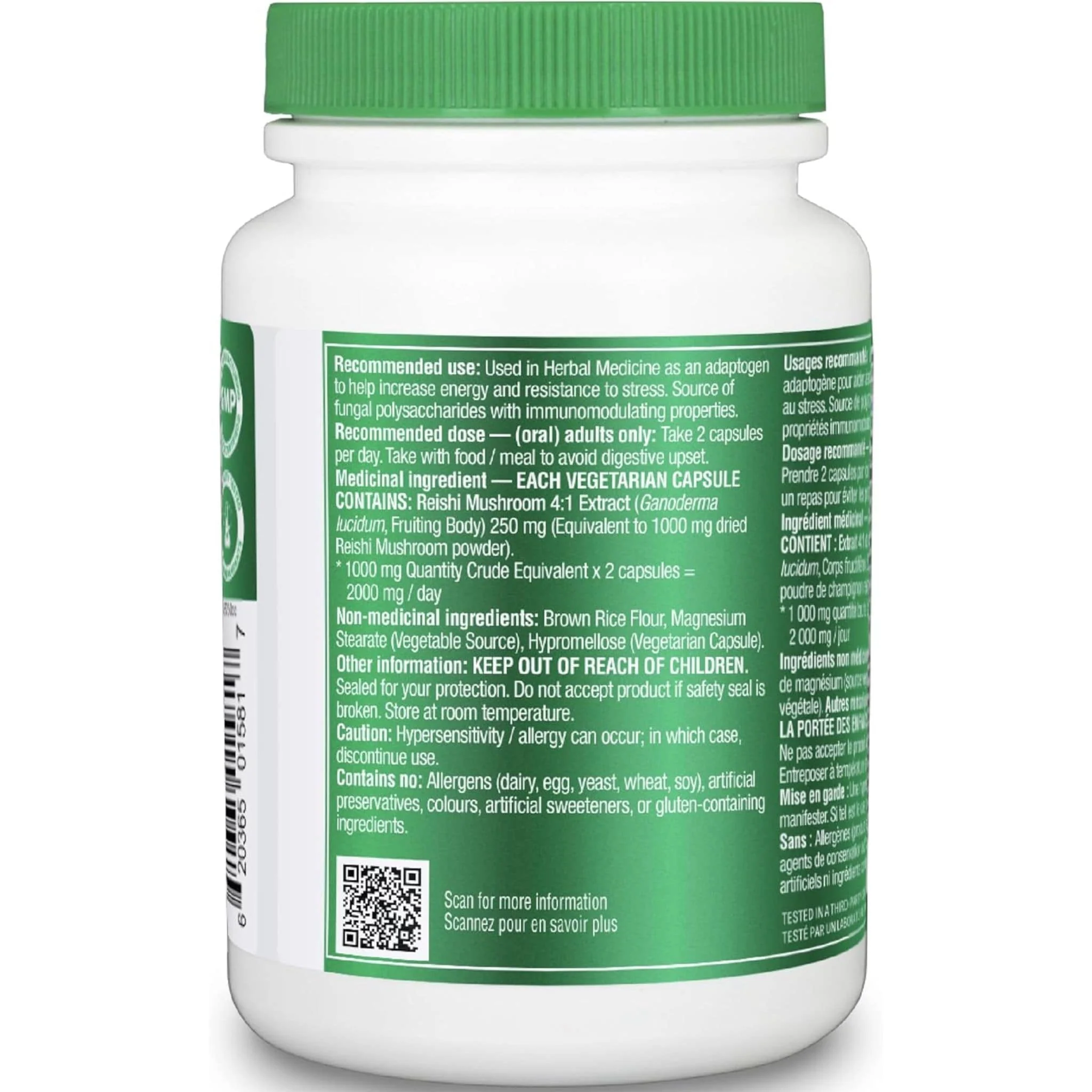 Organika Reishi Mushroom Extract 250mg - Image 12