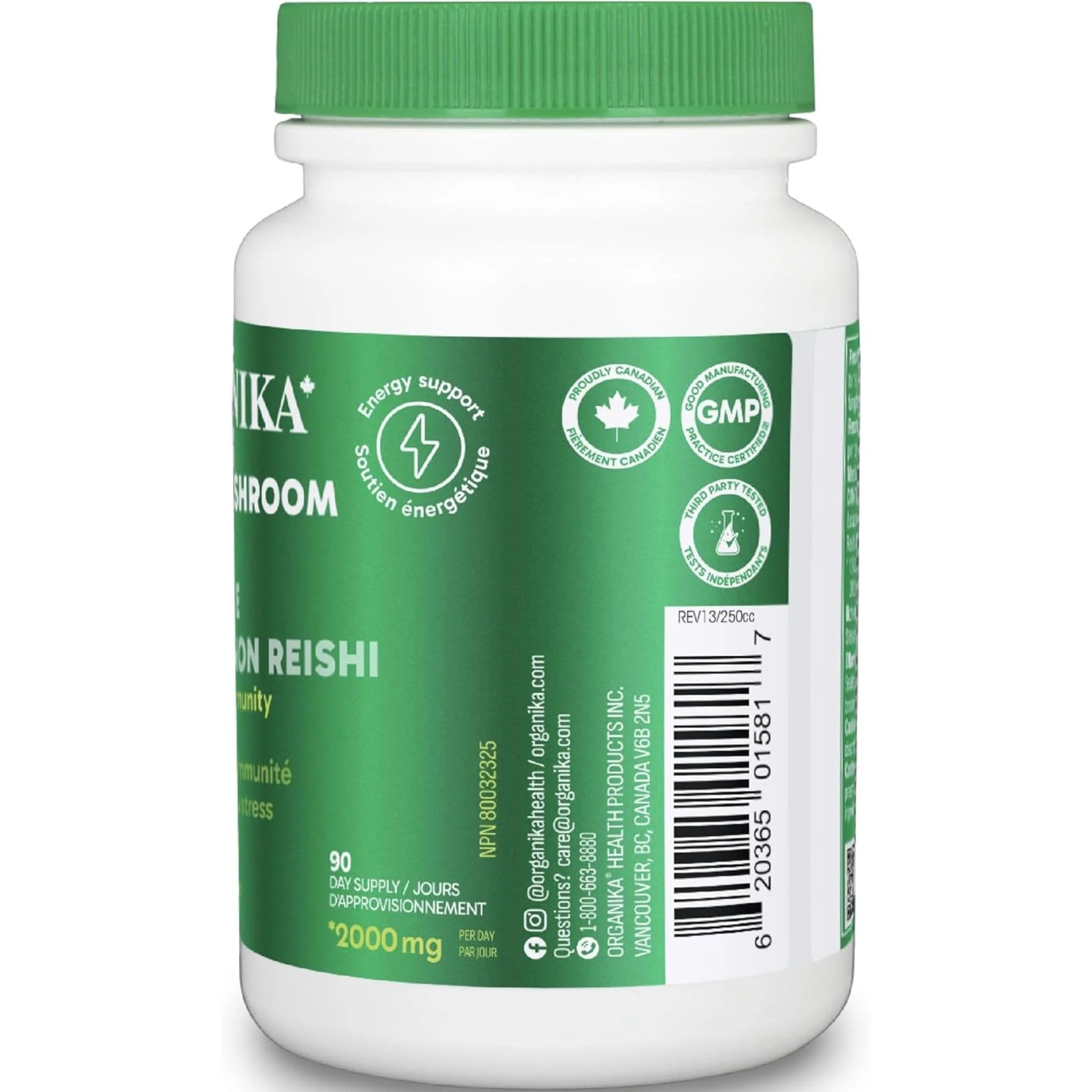 Organika Reishi Mushroom Extract 250mg - Image 14