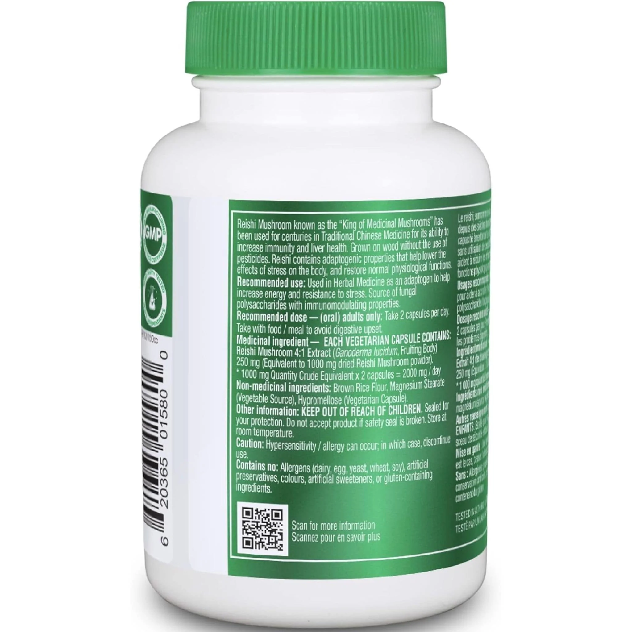 Organika Reishi Mushroom Extract 250mg - Image 3