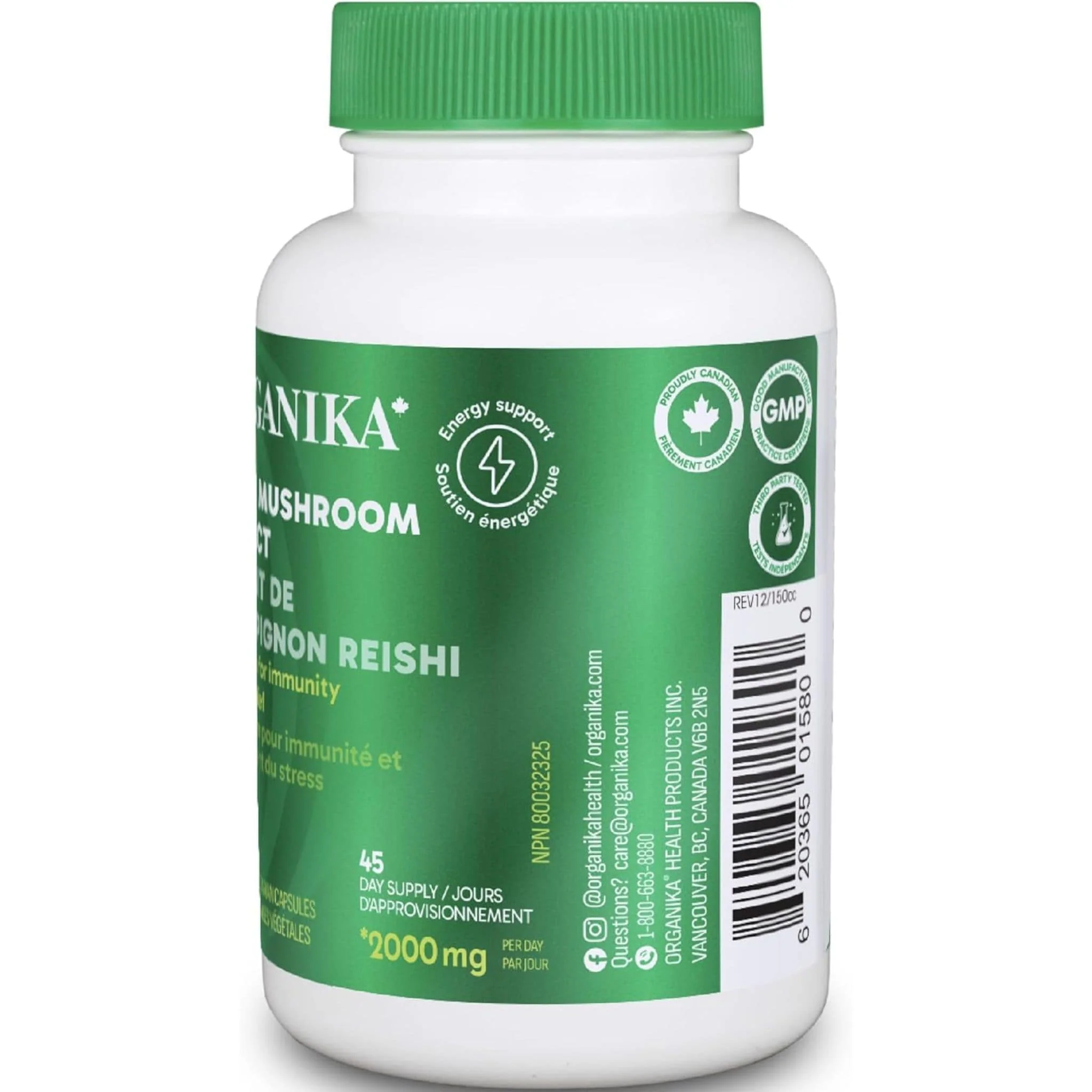 Organika Reishi Mushroom Extract 250mg - Image 5