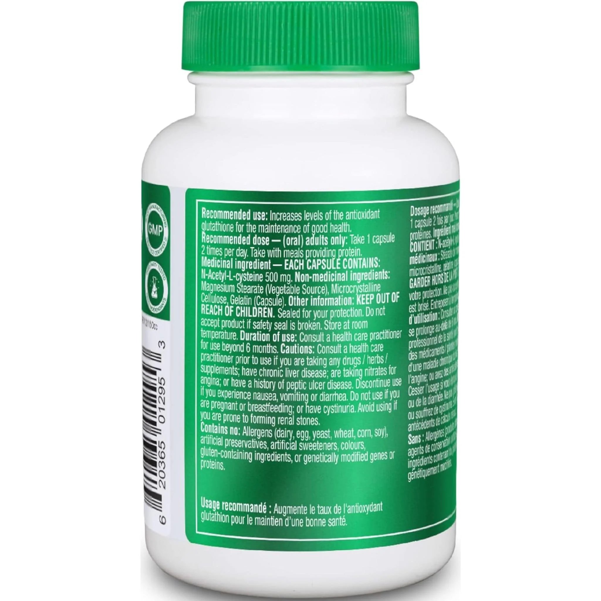 Organika NAC (N-Acetyl-L-Cysteine), 500mg - Image 3