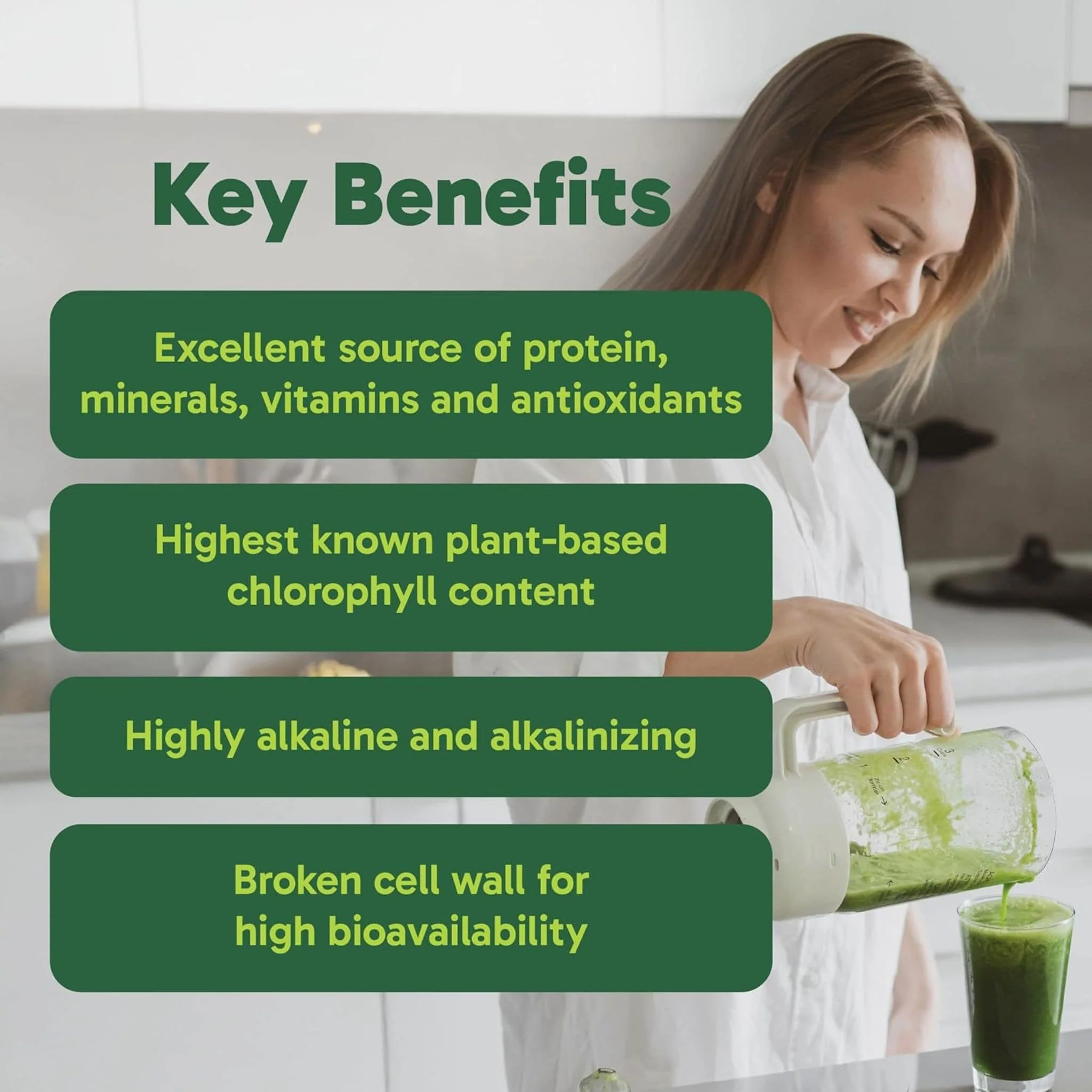 Organika Organic Chlorella Powder 100% Pure (Broken Cell Wall), 300g - Image 7