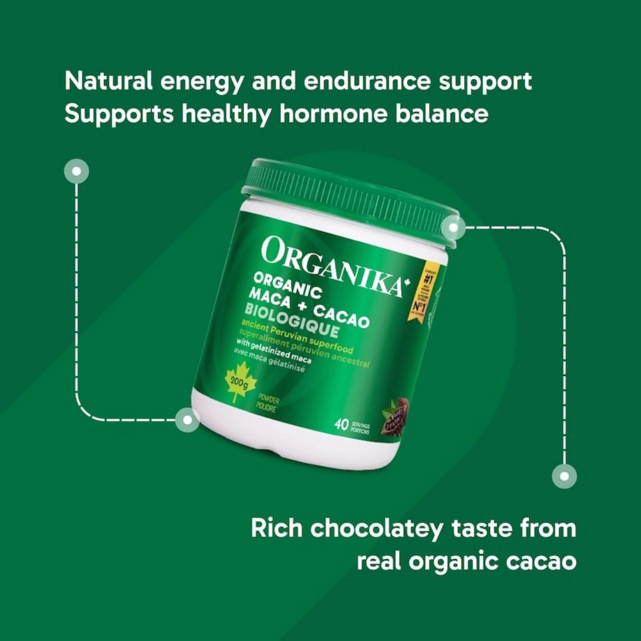 Organika Organic Maca + Cacao Powder (Gelatinized), 200g (NEW!) - Image 7