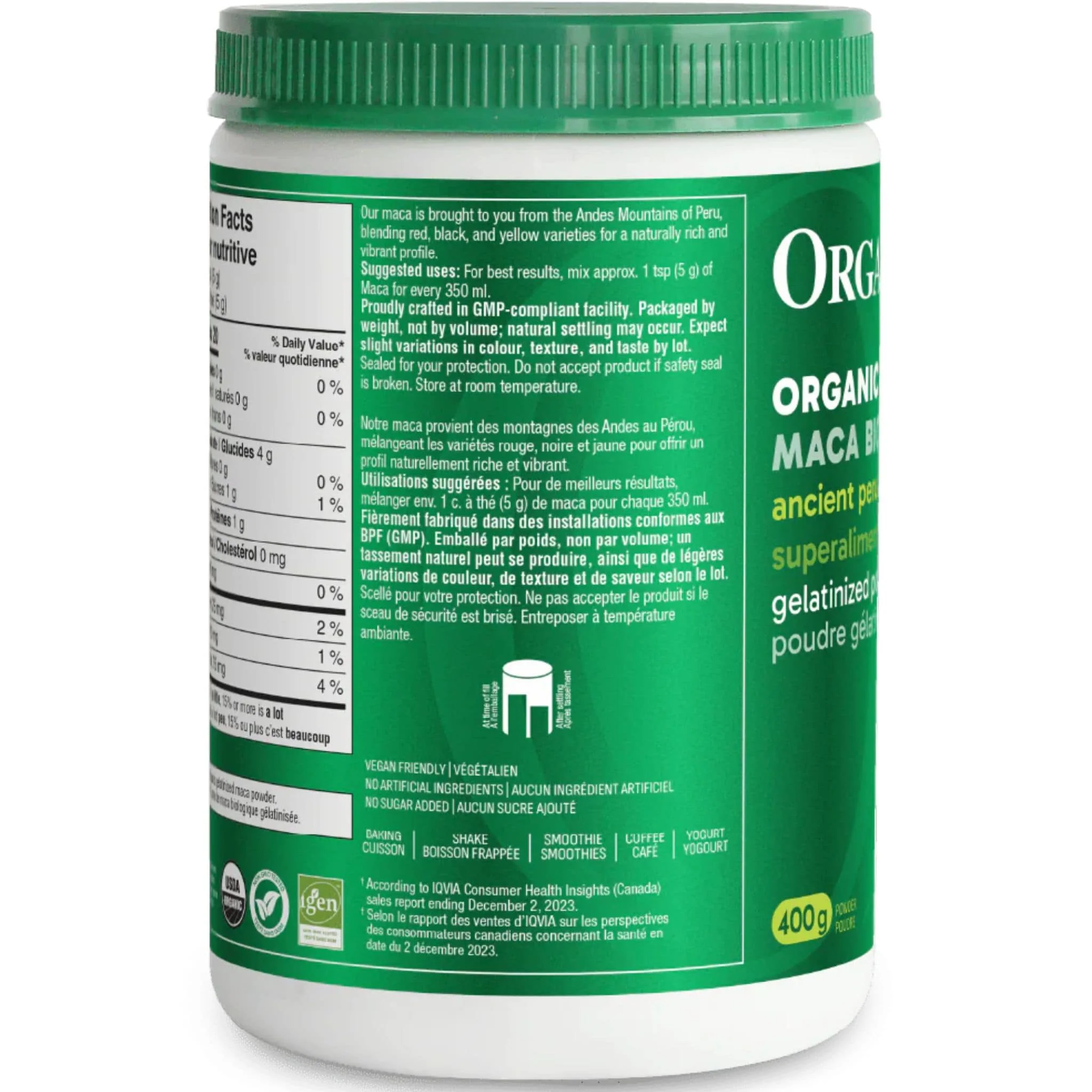 Organika Organic Maca Powder, 100% Natural Gelatinized Peruvian Maca Powder - Image 11