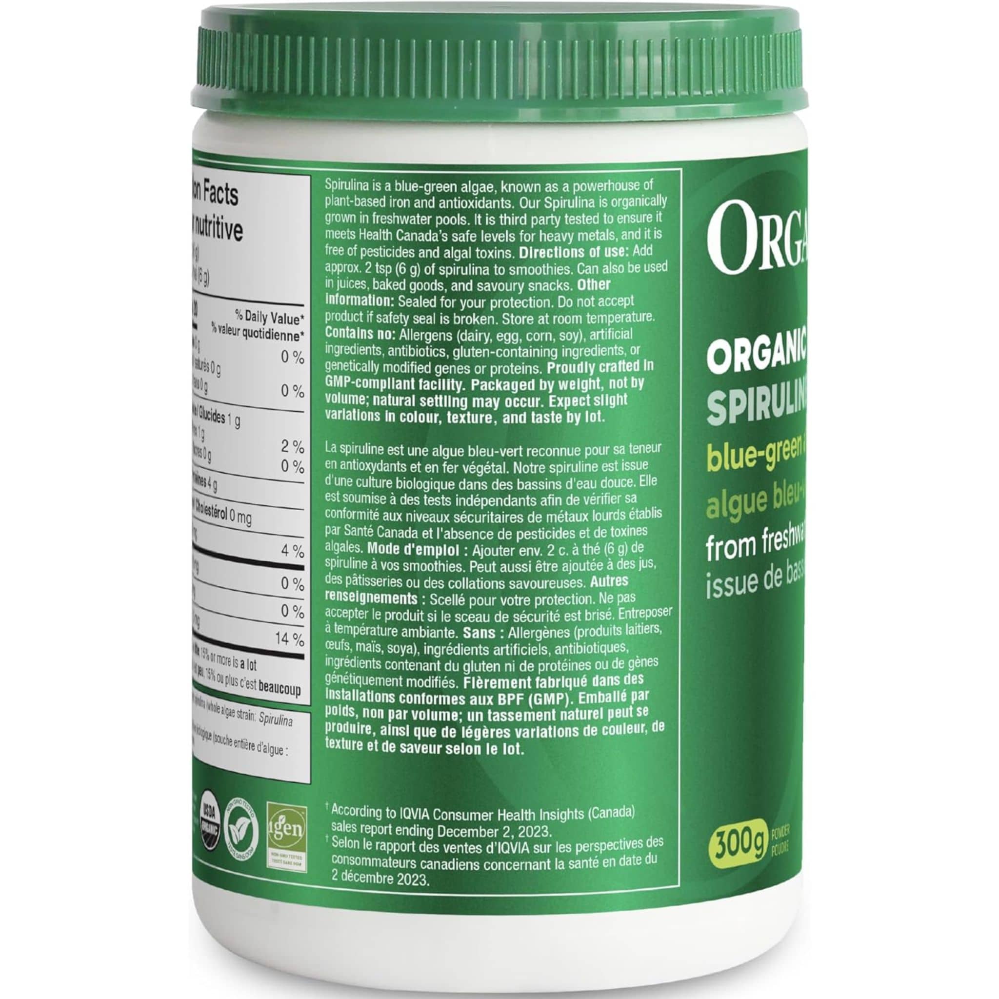 Organika Organic Spirulina Powder 100% Pure (Blue-Green Algae) - Image 11