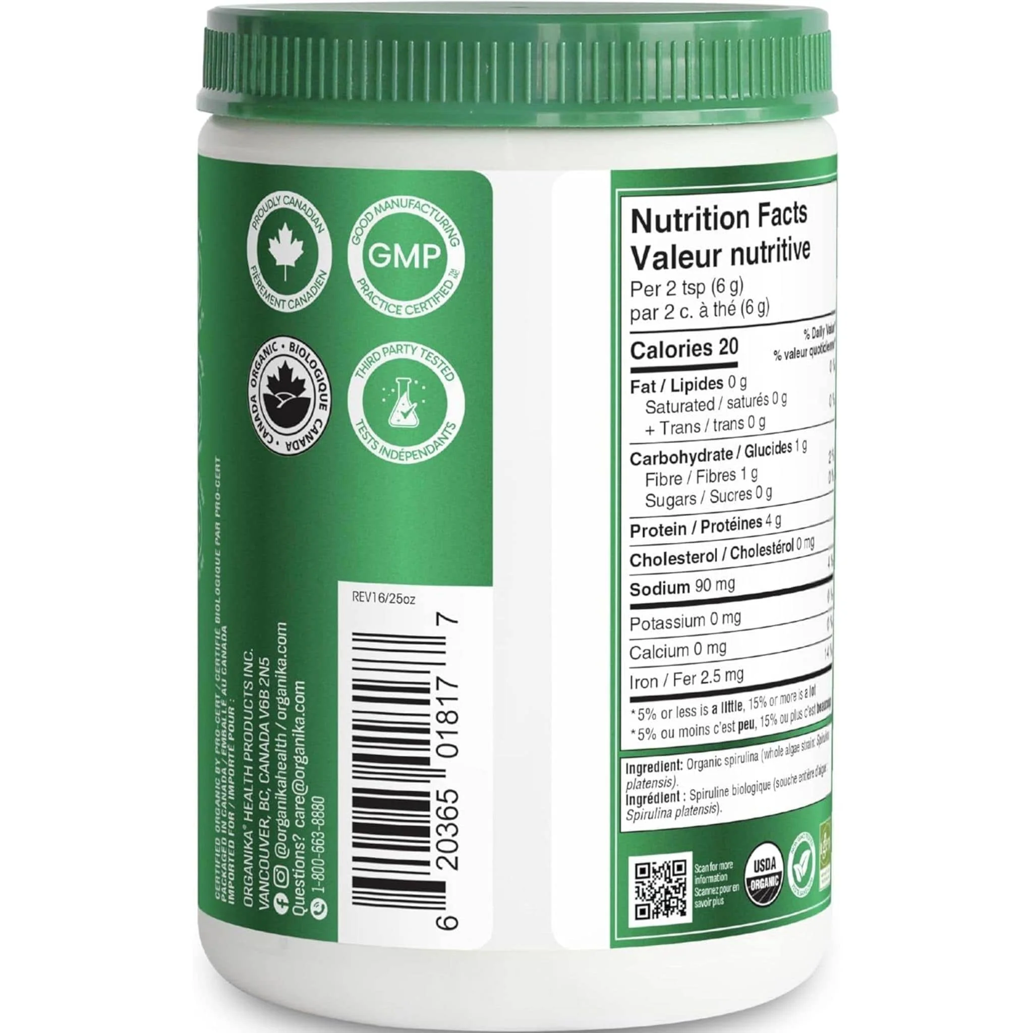 Organika Organic Spirulina Powder 100% Pure (Blue-Green Algae) - Image 13