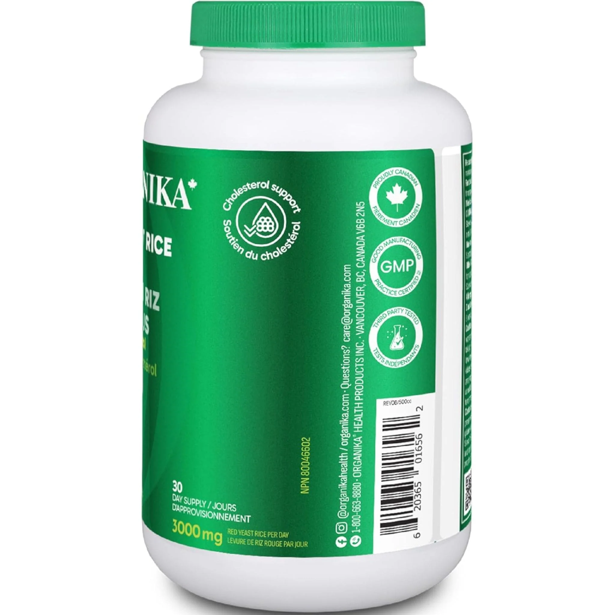 Organika Red Yeast Rice Plus, 500mg Red Yeast Rice, 180 Vegetarian Capsules - Image 8