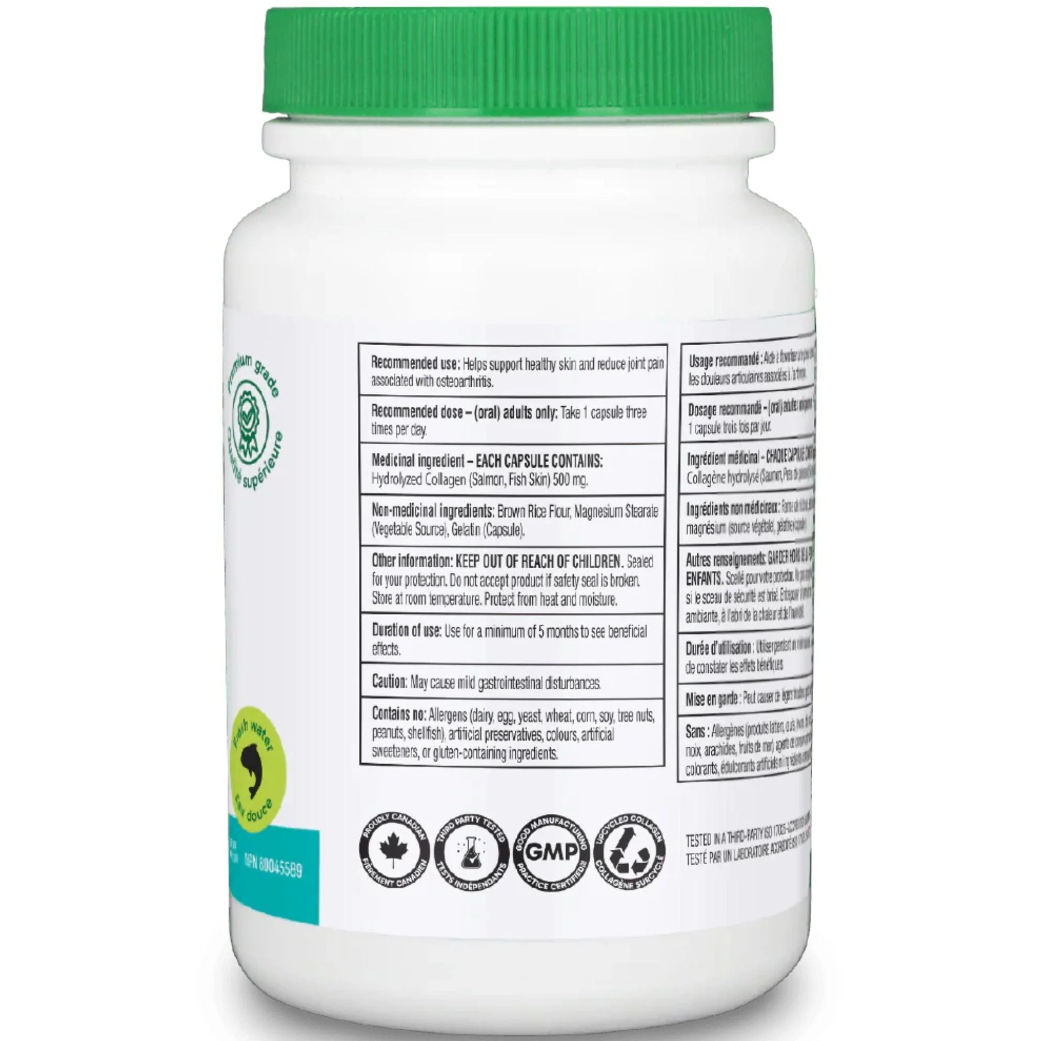 Organika Marine Collagen 1500mg, High Potency, Supports Healthy Skin, 90 Capsules - Image 3