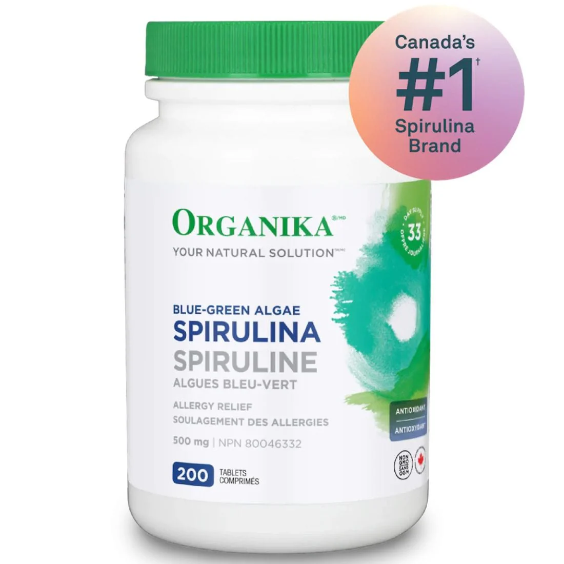 Organika Spirulina 500mg 100% Pure (Blue-Green Algae) - Image 3