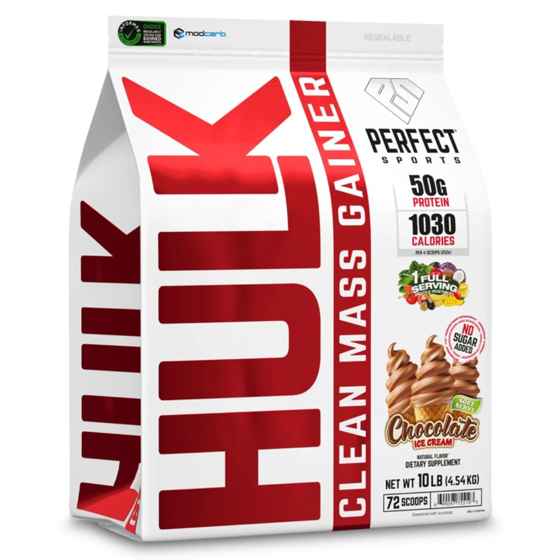 Perfect Sports Hulk Clean Mass Gainer, All-In-One Weight Gainer, No Added Sugar - Image 4