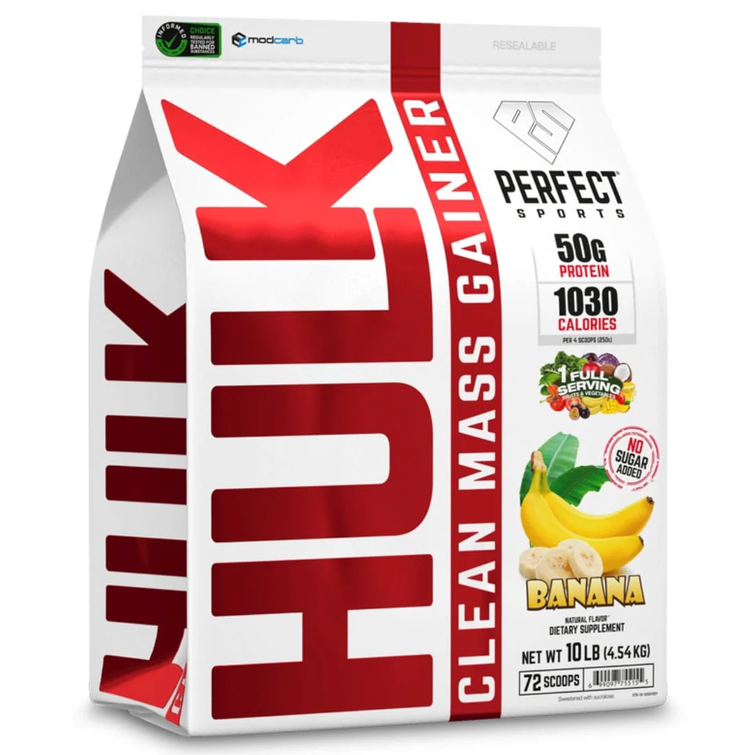 Perfect Sports Hulk Clean Mass Gainer, All-In-One Weight Gainer, No Added Sugar - Image 5