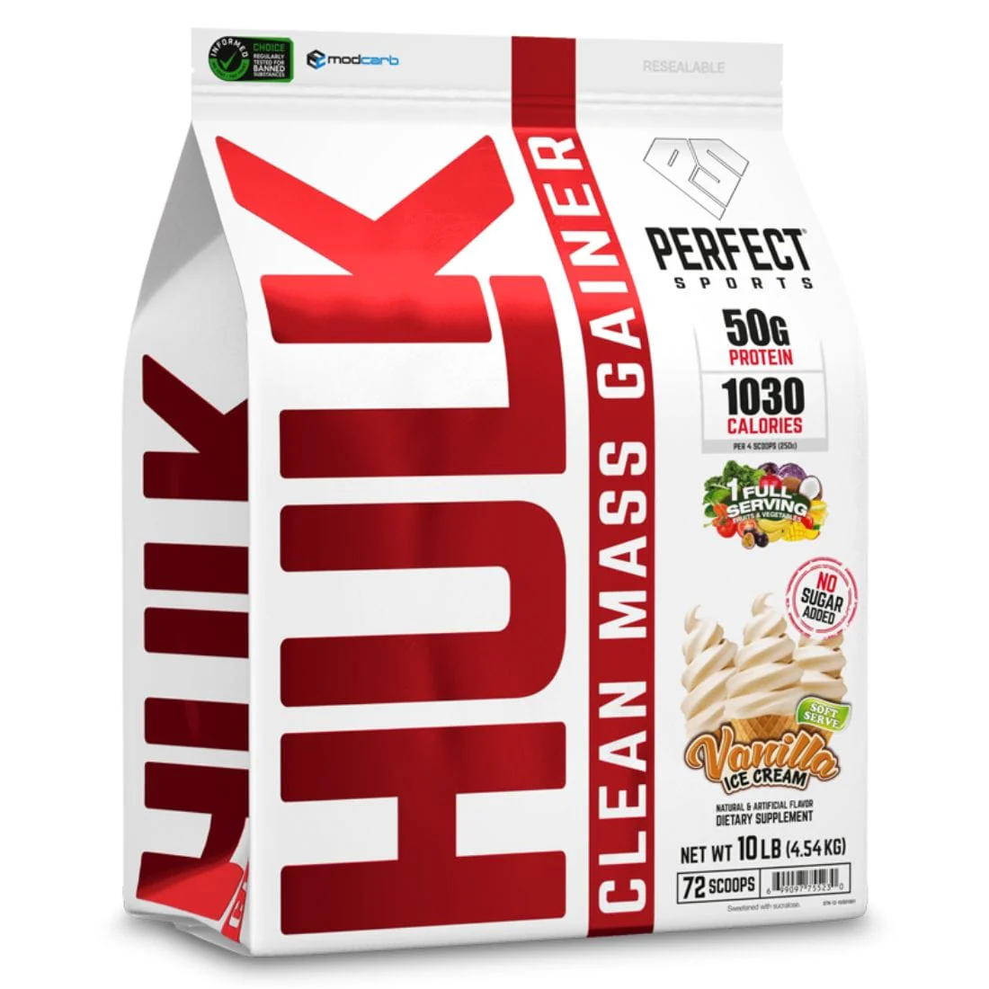 Perfect Sports Hulk Clean Mass Gainer, All-In-One Weight Gainer, No Added Sugar - Image 6