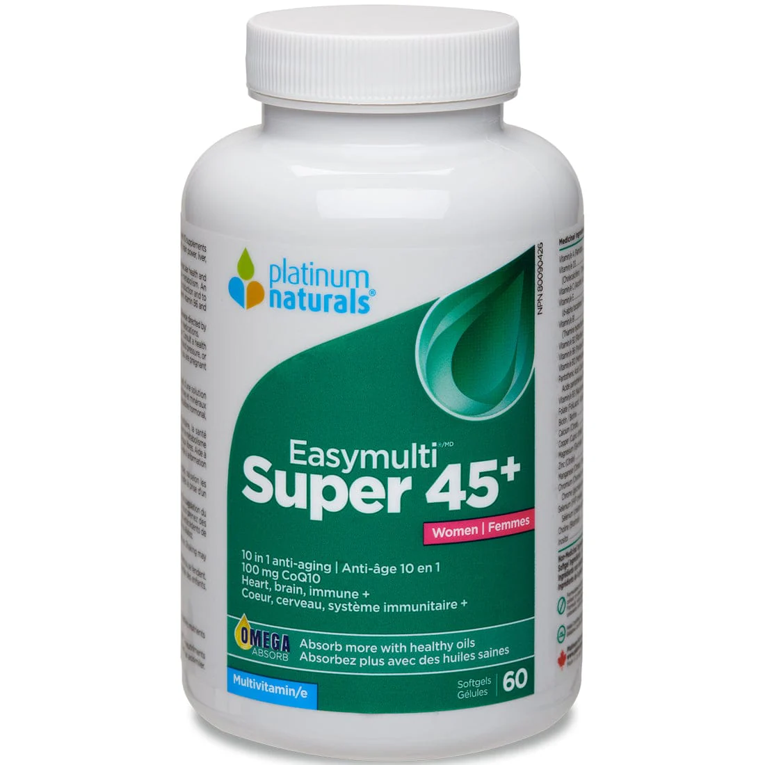 Platinum Naturals Multivitamin Super EasyMulti 45+ for Women (Updated Formula!) - Image 2