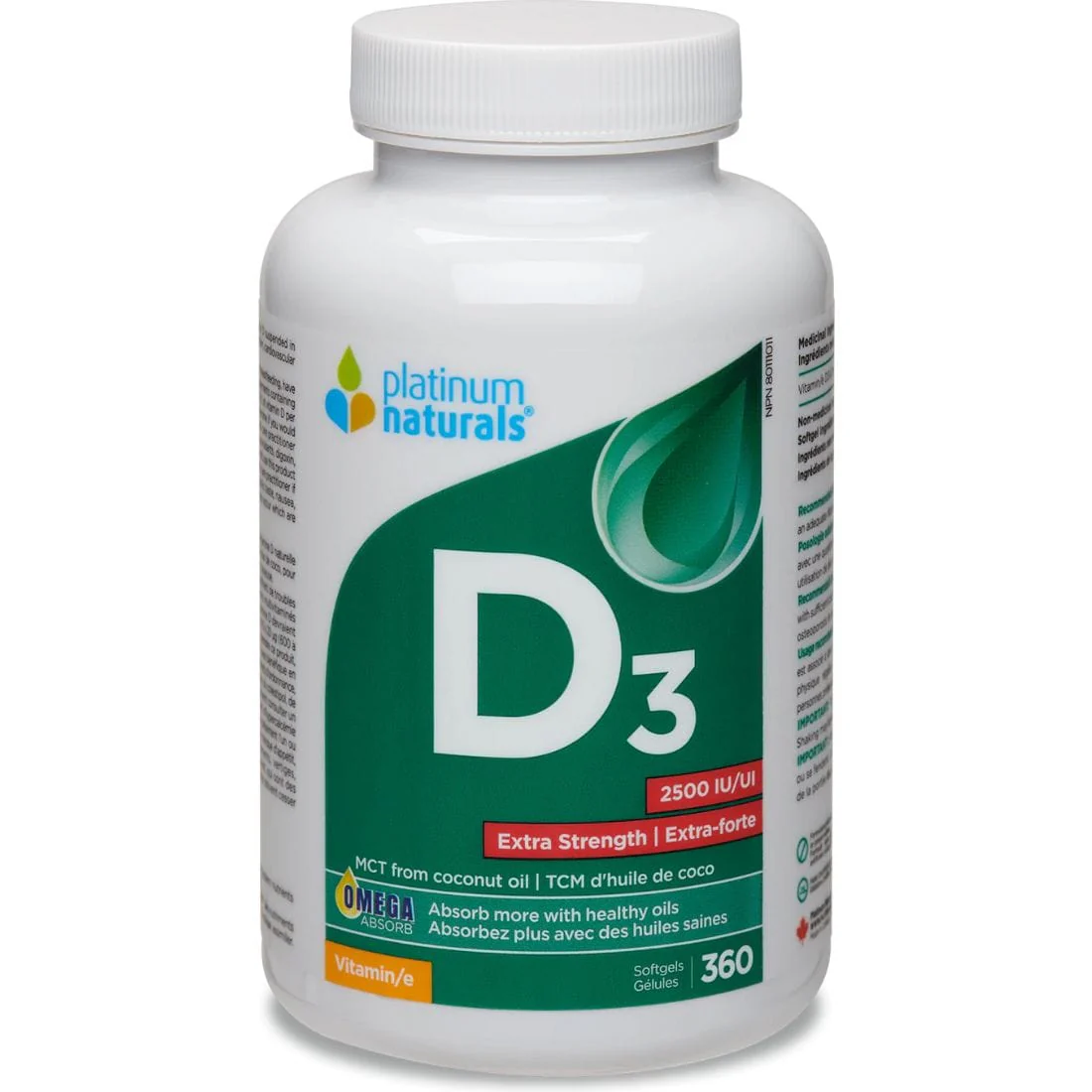 Platinum Naturals Vitamin D 2500 IU Extra Strength - Image 3