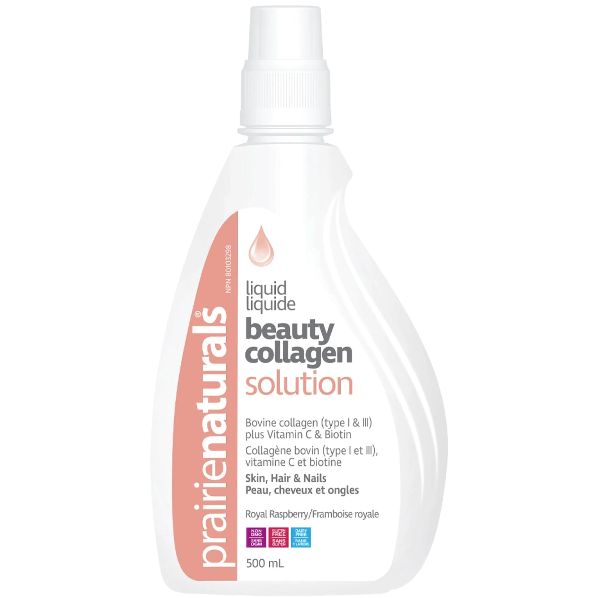 Prairie Naturals Liquid Beauty Collagen Solution with Vitamin C and Biotin, 500ml